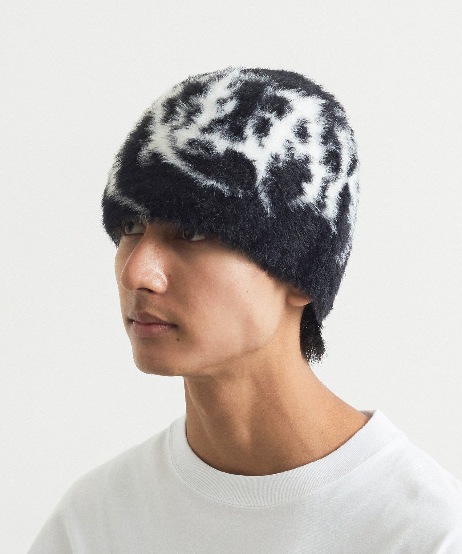 FAUX MOHAIR BEANIE