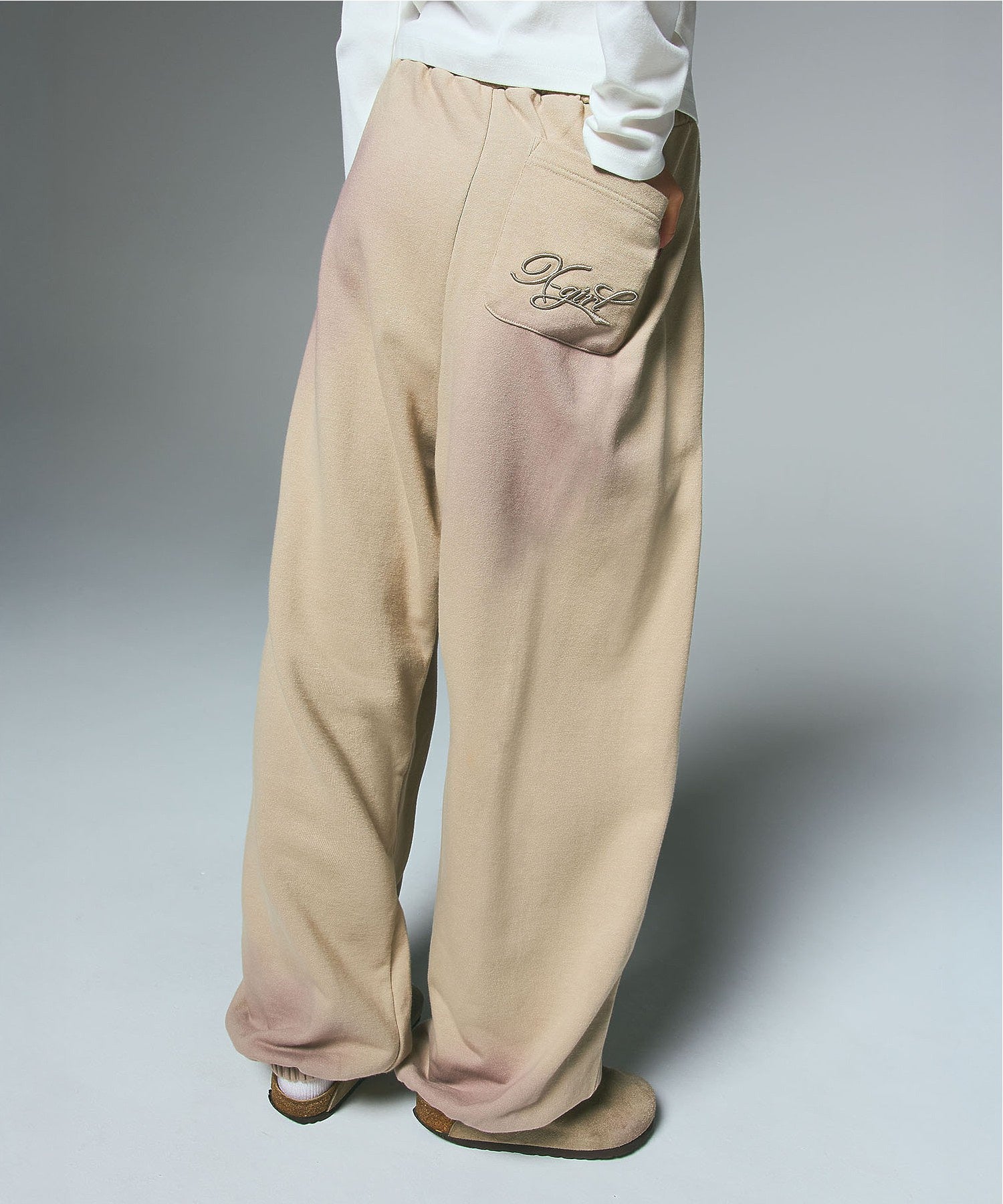 SPRAY PRINT BALLOON SWEAT PANTS
