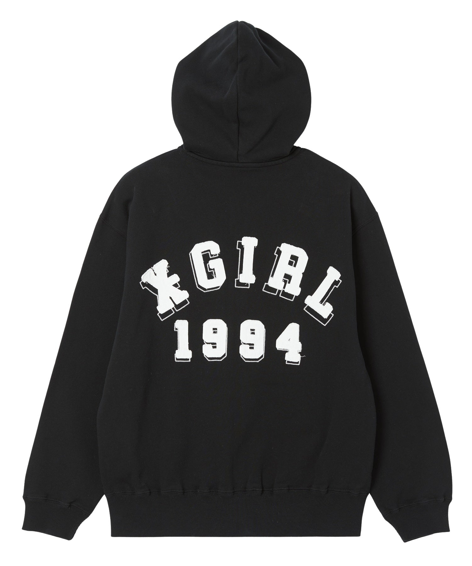 LOGO PATCH AND STITCH ZIP UP SWEAT HOODIE