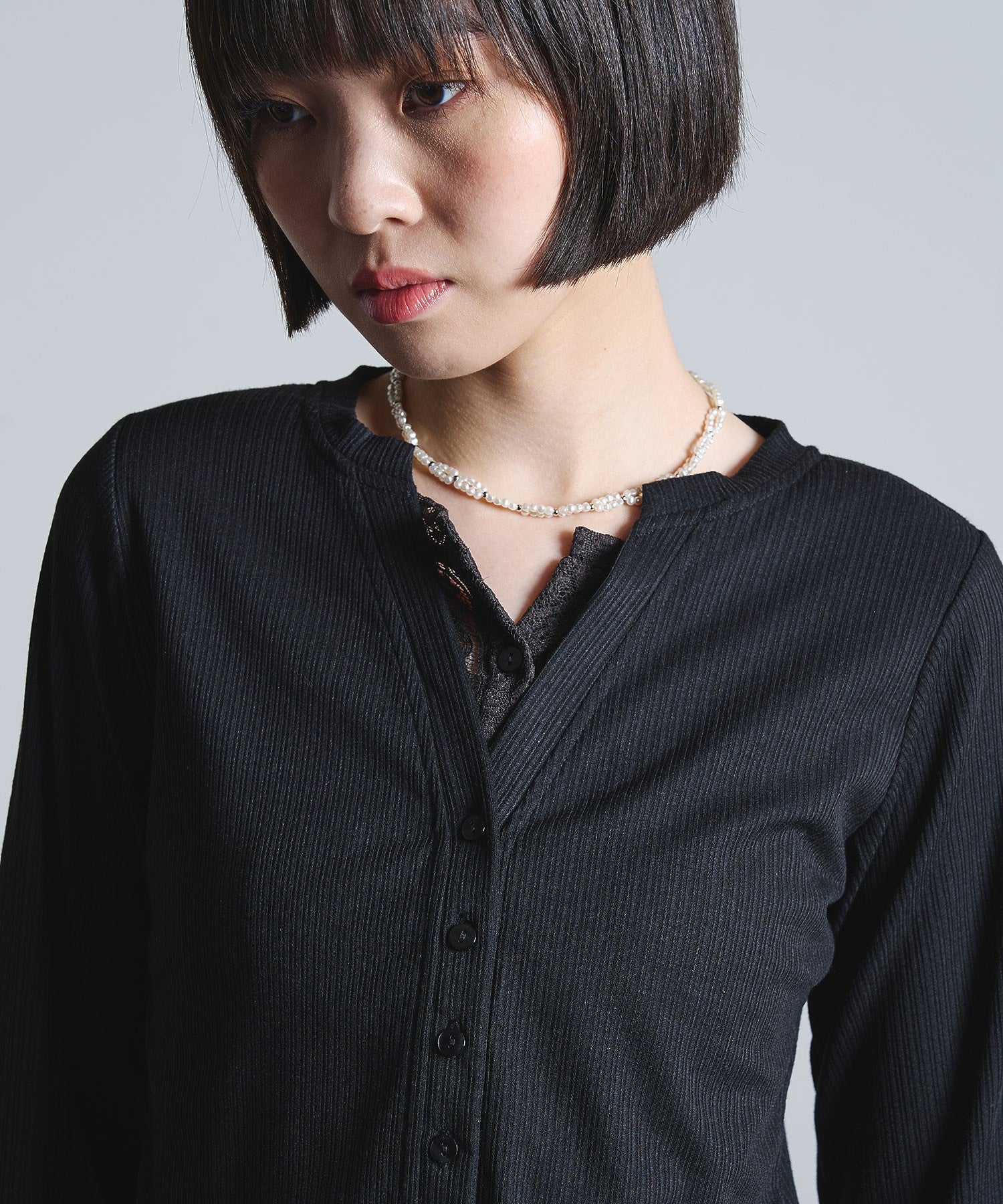 FAKE LAYERED CARDIGAN
