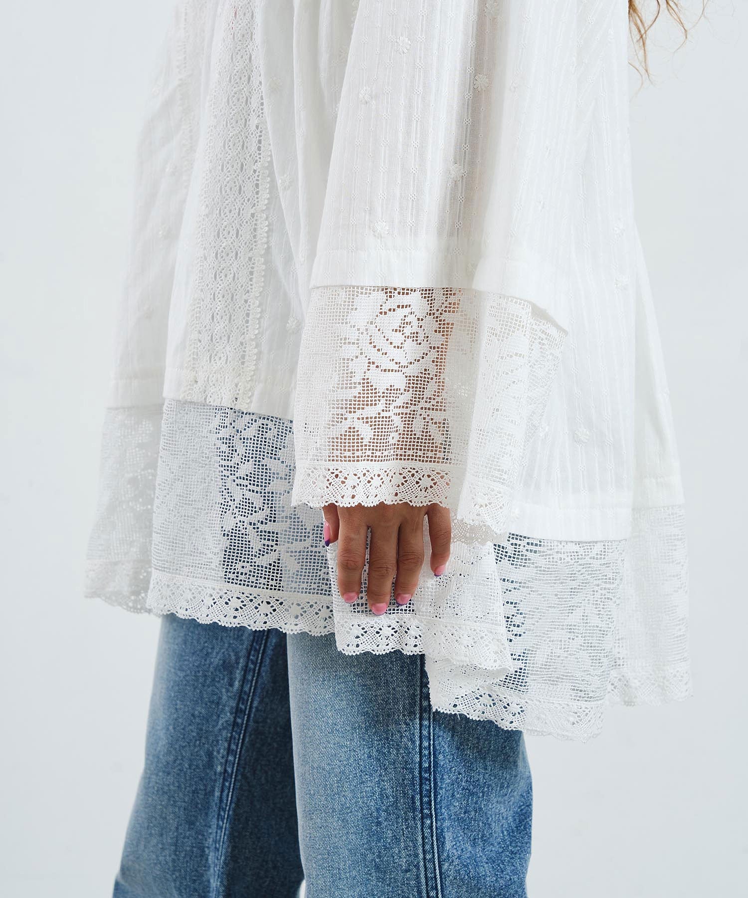mag.by c/COTTON LACE BLOUSE