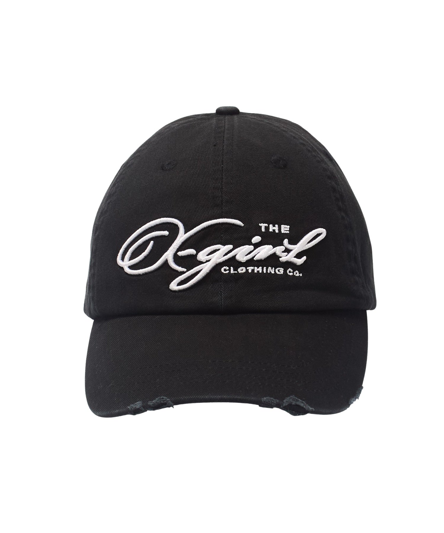 DISTRESSED SCRIPT LOGO 6PANEL CAP