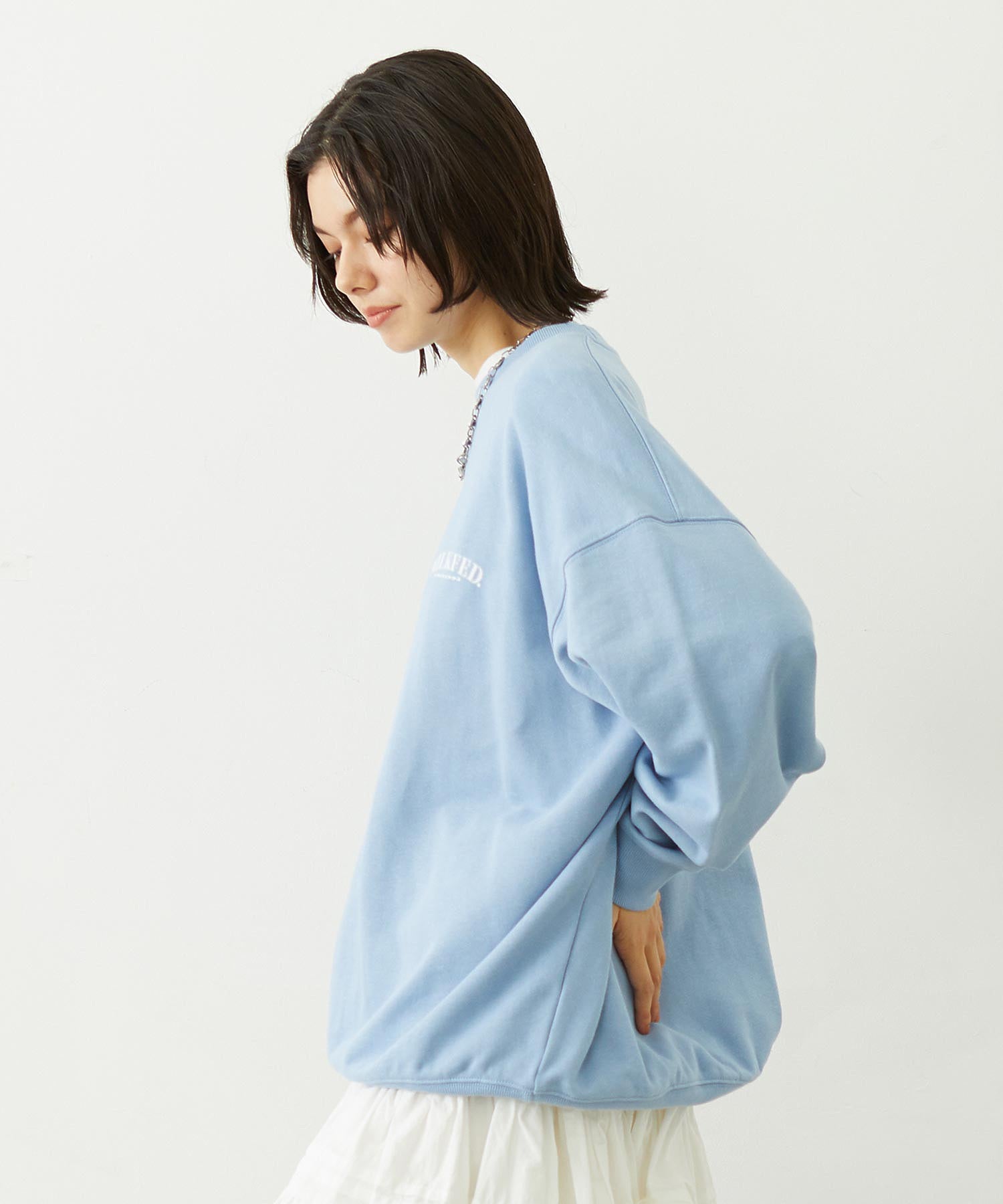 STARS AND LOGO WIDE CREW SWEAT