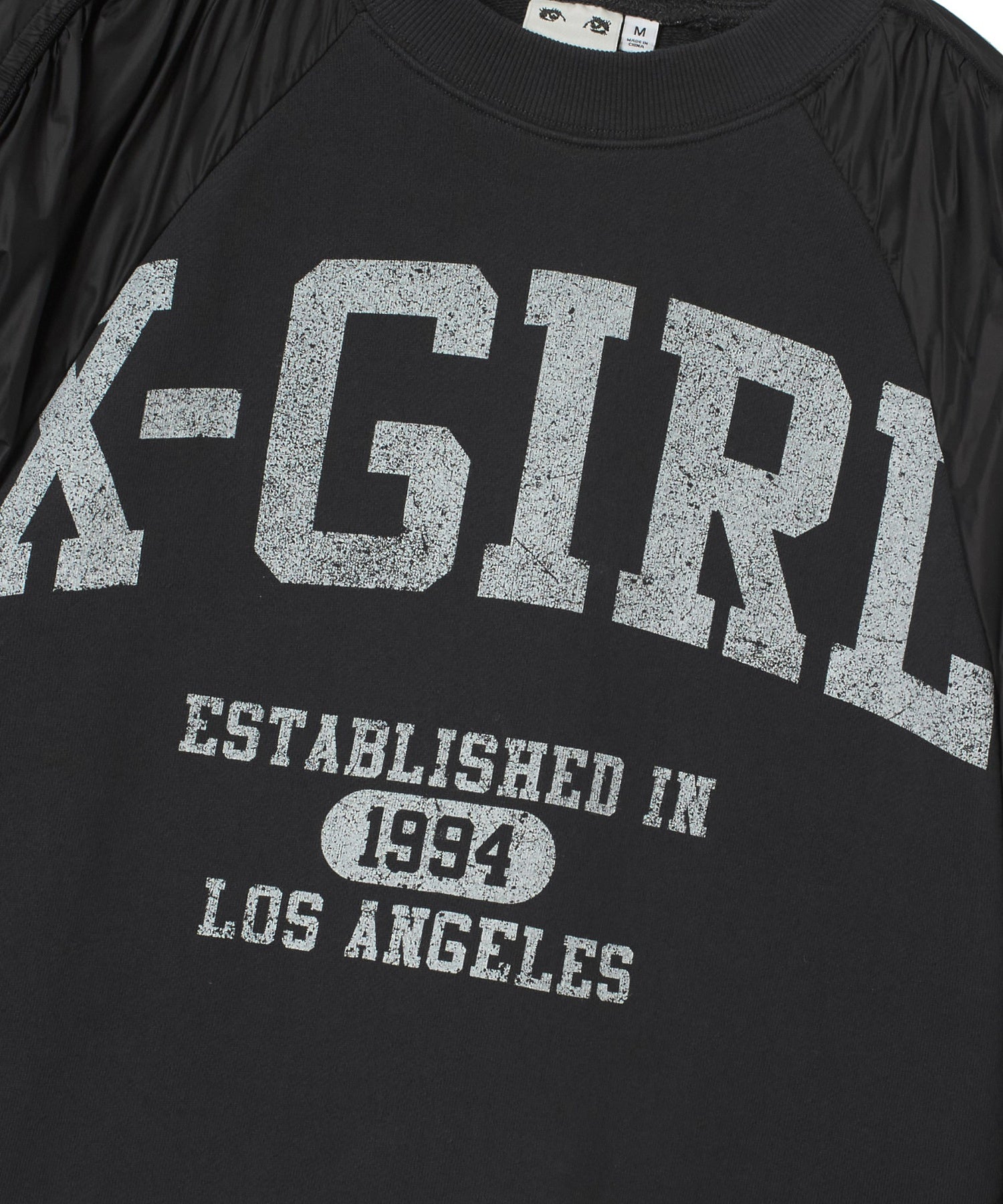 JERSEY MIX CREWNECK TOP