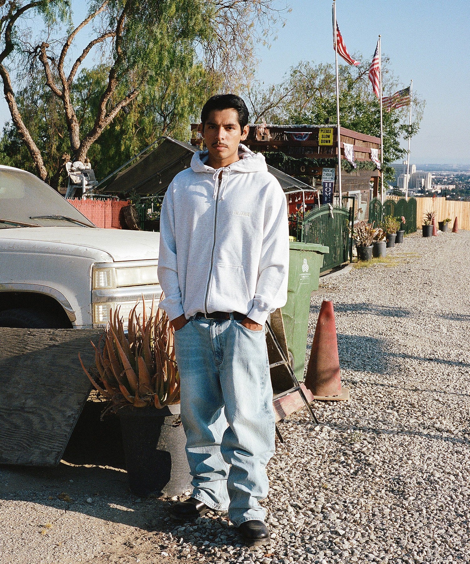 SLANTED OG ZIP HOODED SWEATSHIRT