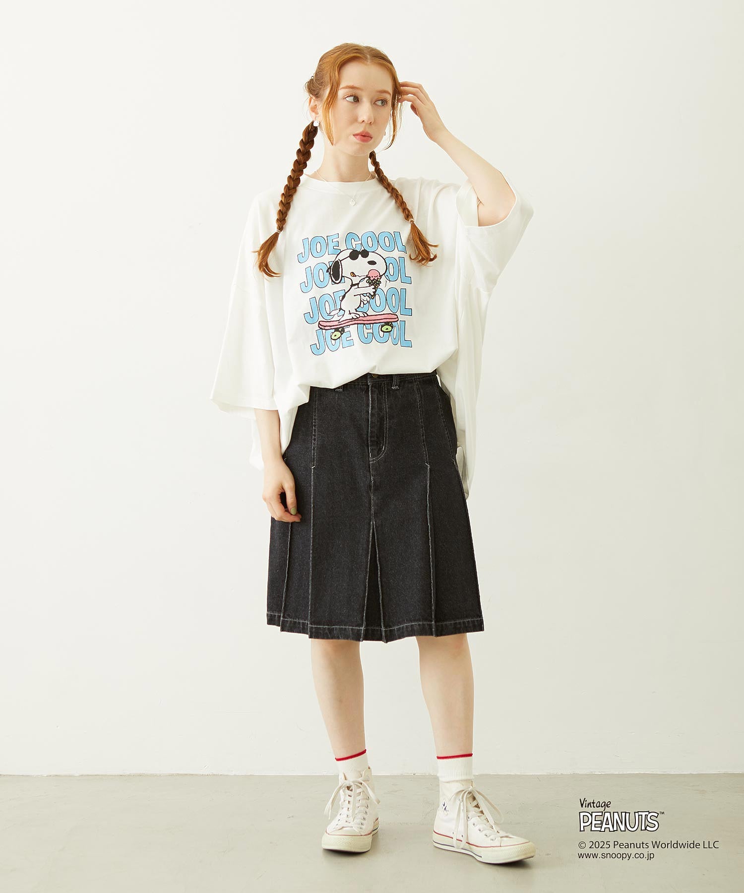 MILKFED. × PEANUTS JOE COOL BIG S/S TEE