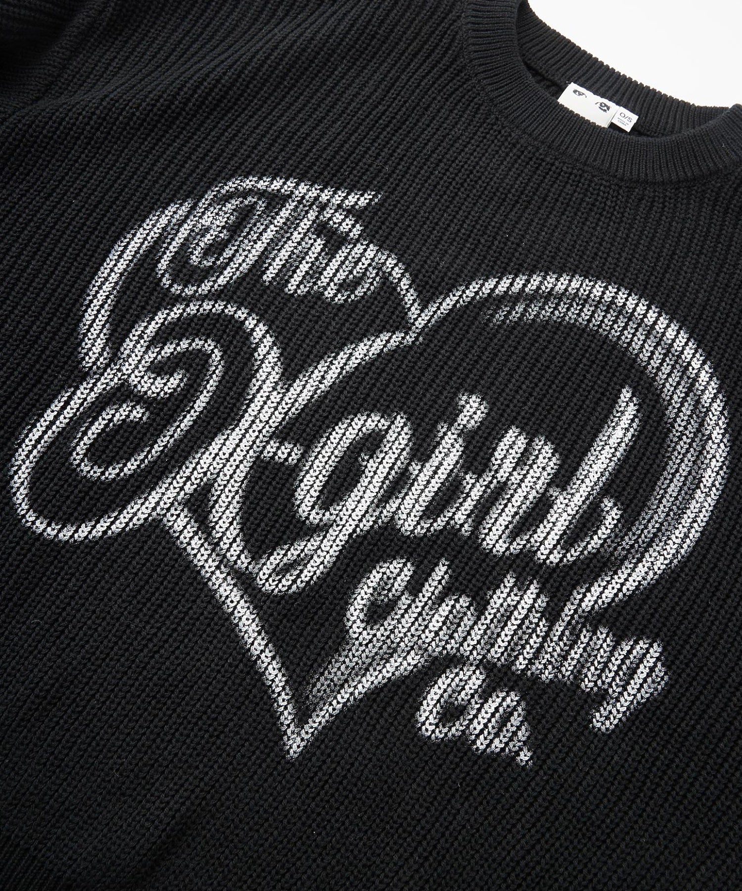 HEART SPRAY LOGO KNIT TOP