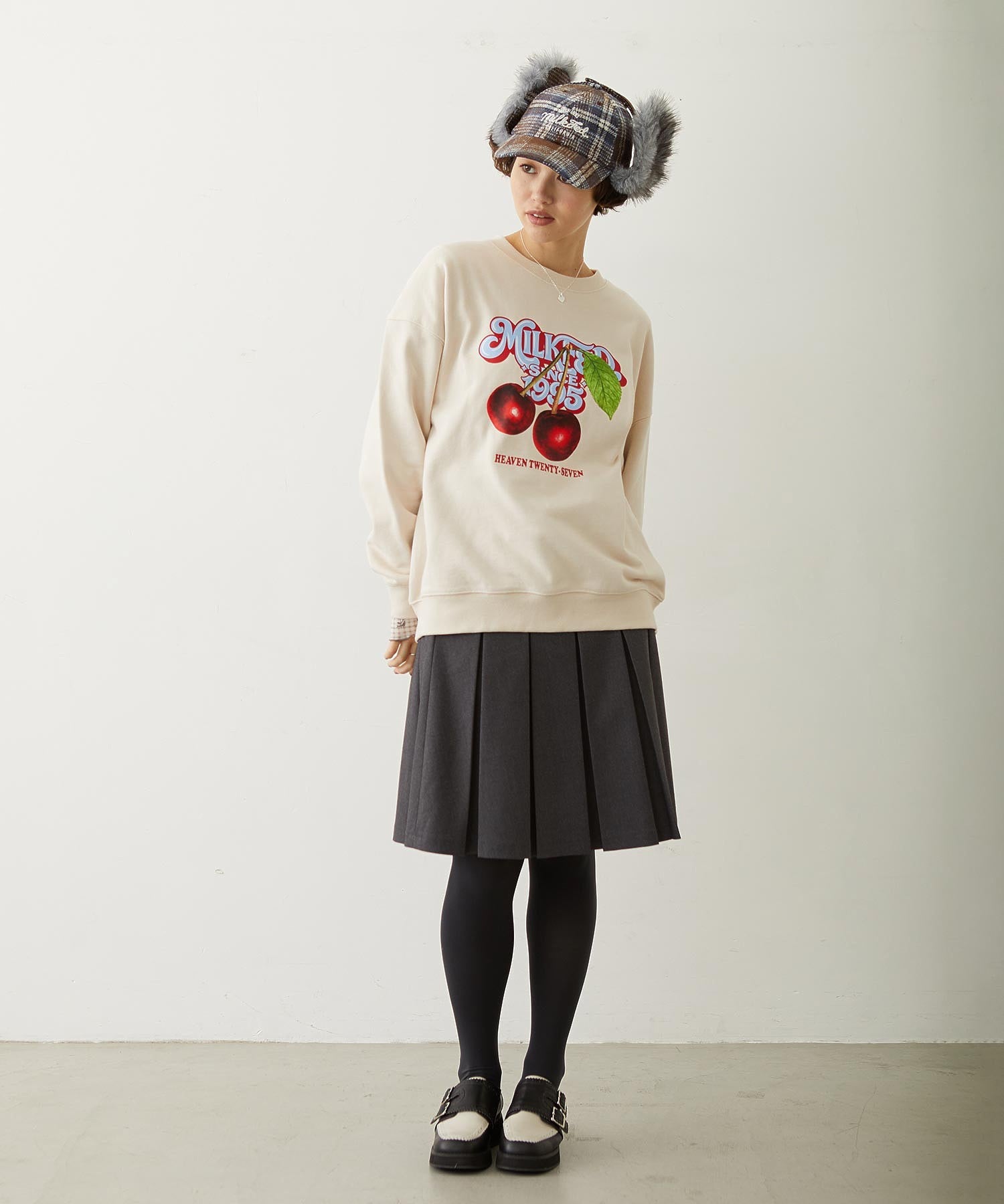 CHERRY LOGO SWEAT TOP