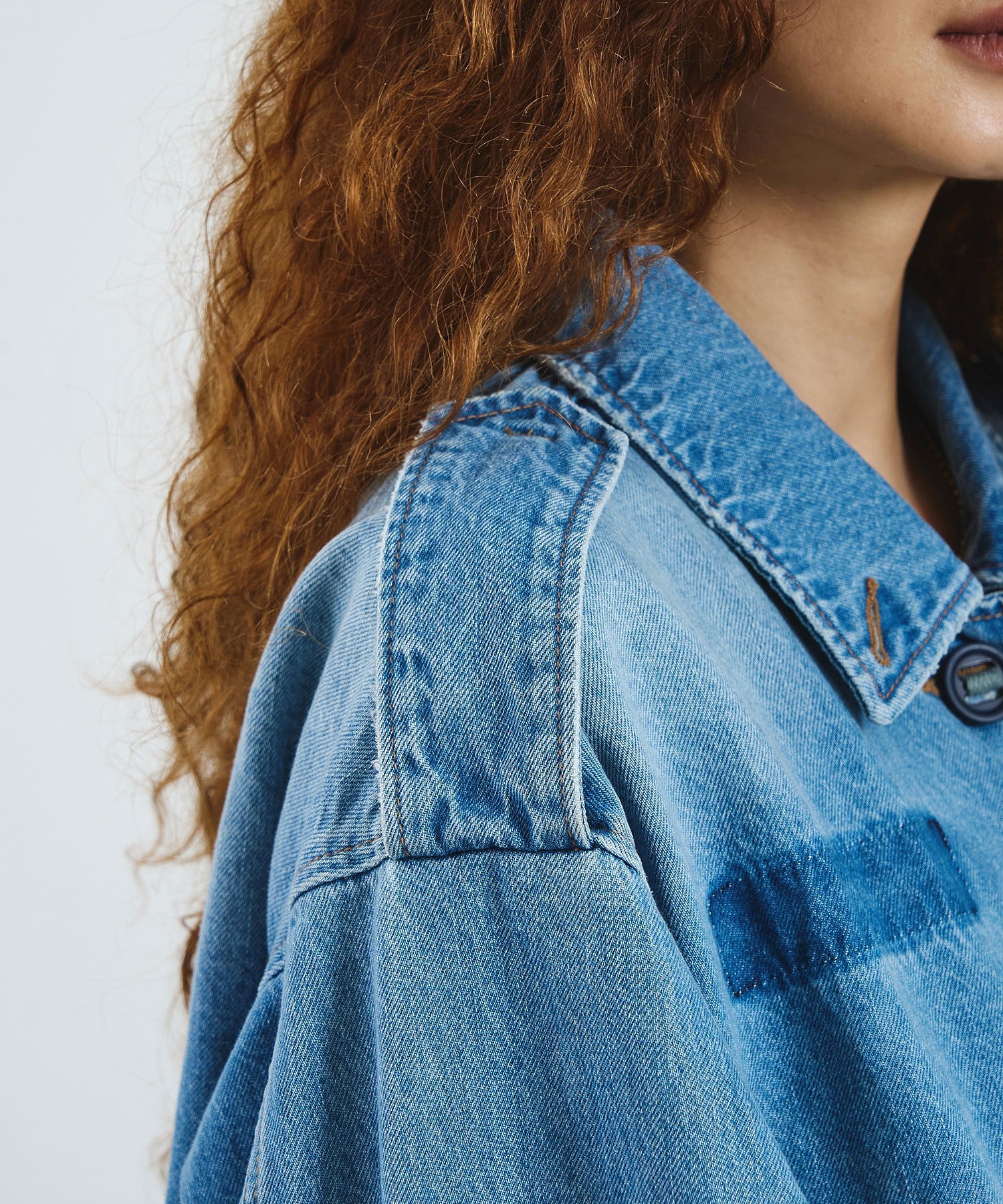 mici/VOLUME SLEEVE DENIM JACKET