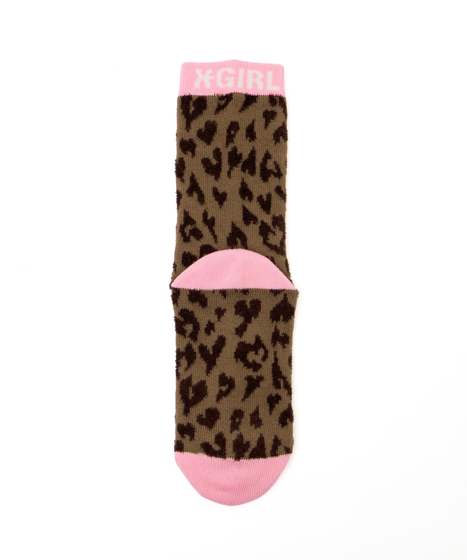 HEART LEOPARD JACQUARD SOCKS