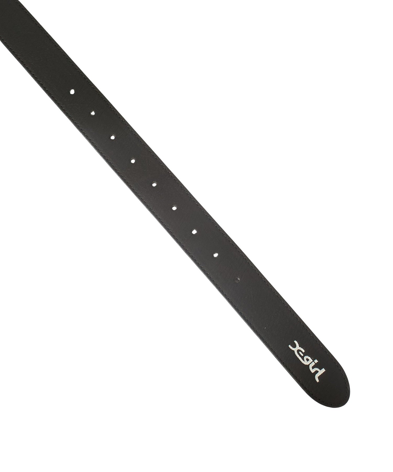 METAL XG EMBLEM BUCKLE FADED FAUX LEATHER BELT