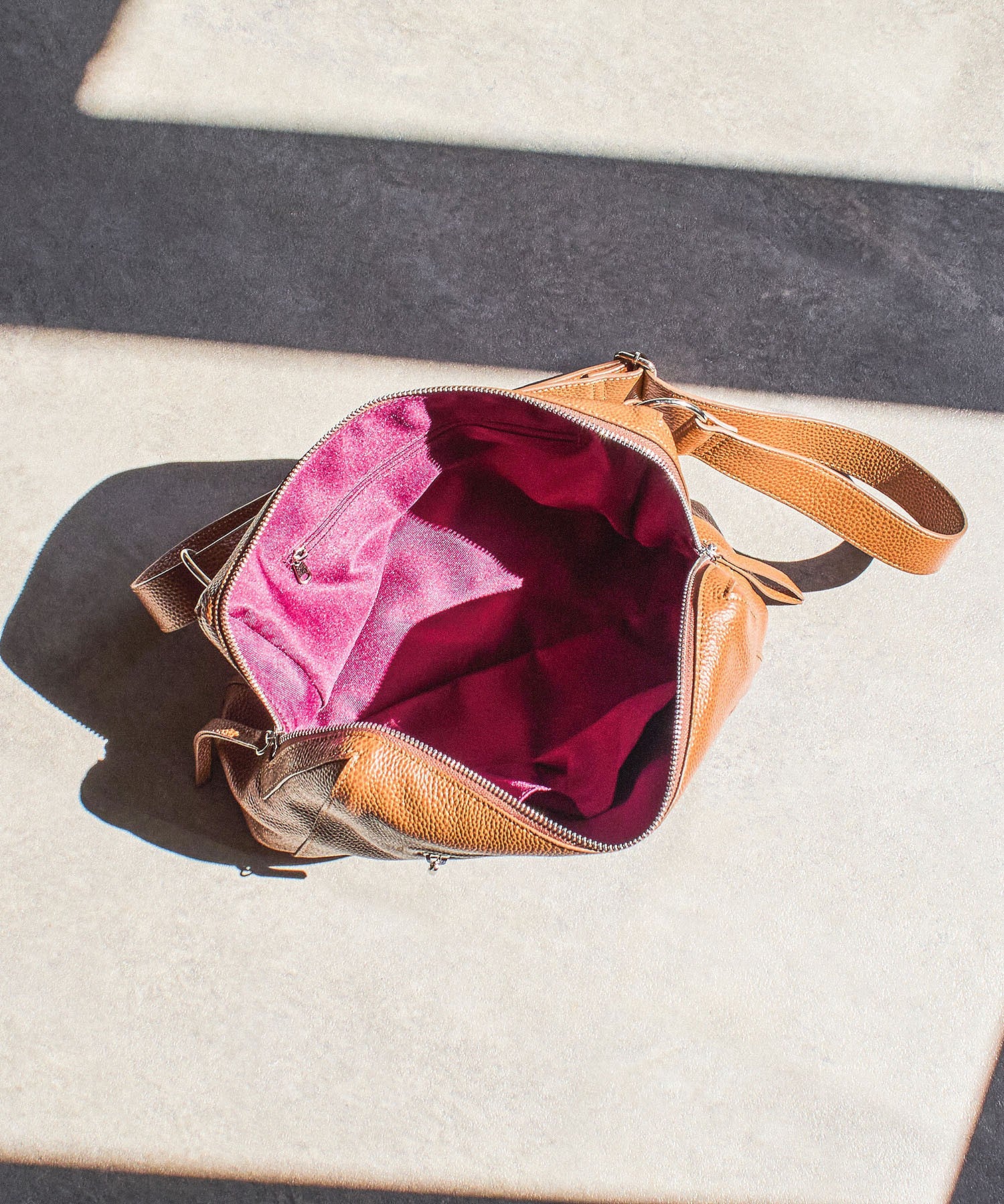 BEAURE/LEATHER BIG SHOULDER BAG