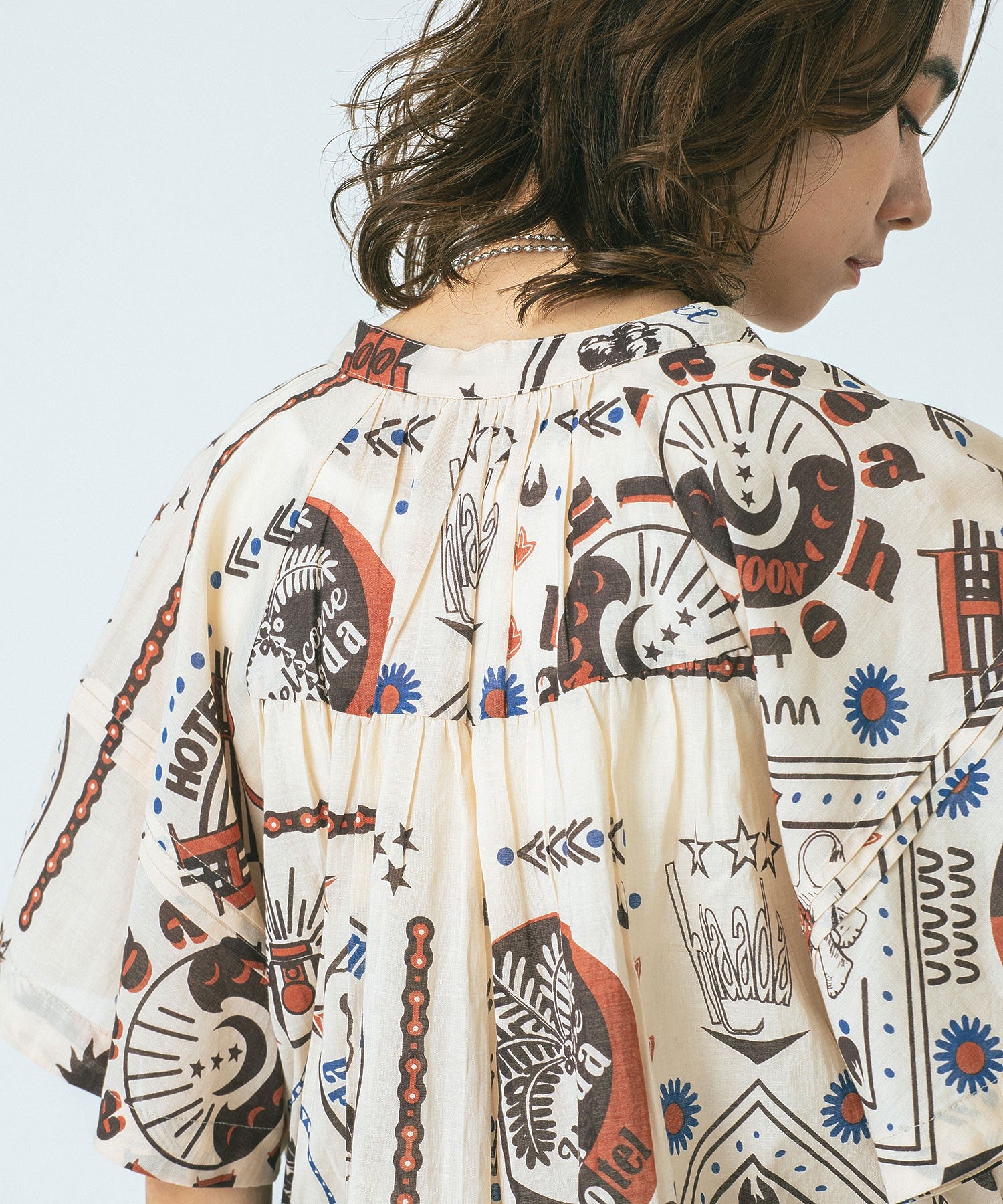 HLAADA for ROSE BUD/BANDANATUCK SHIRT