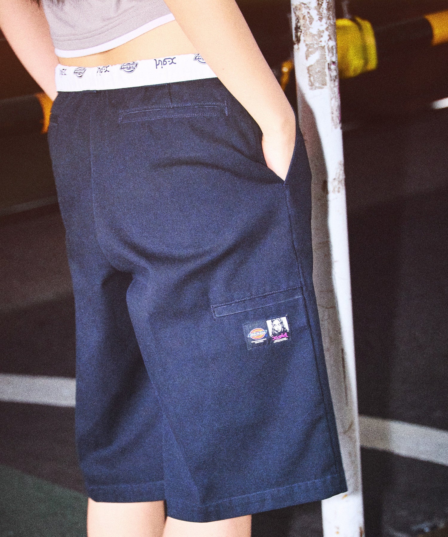 X-girl x Dickies WASHED WORK SHORTS