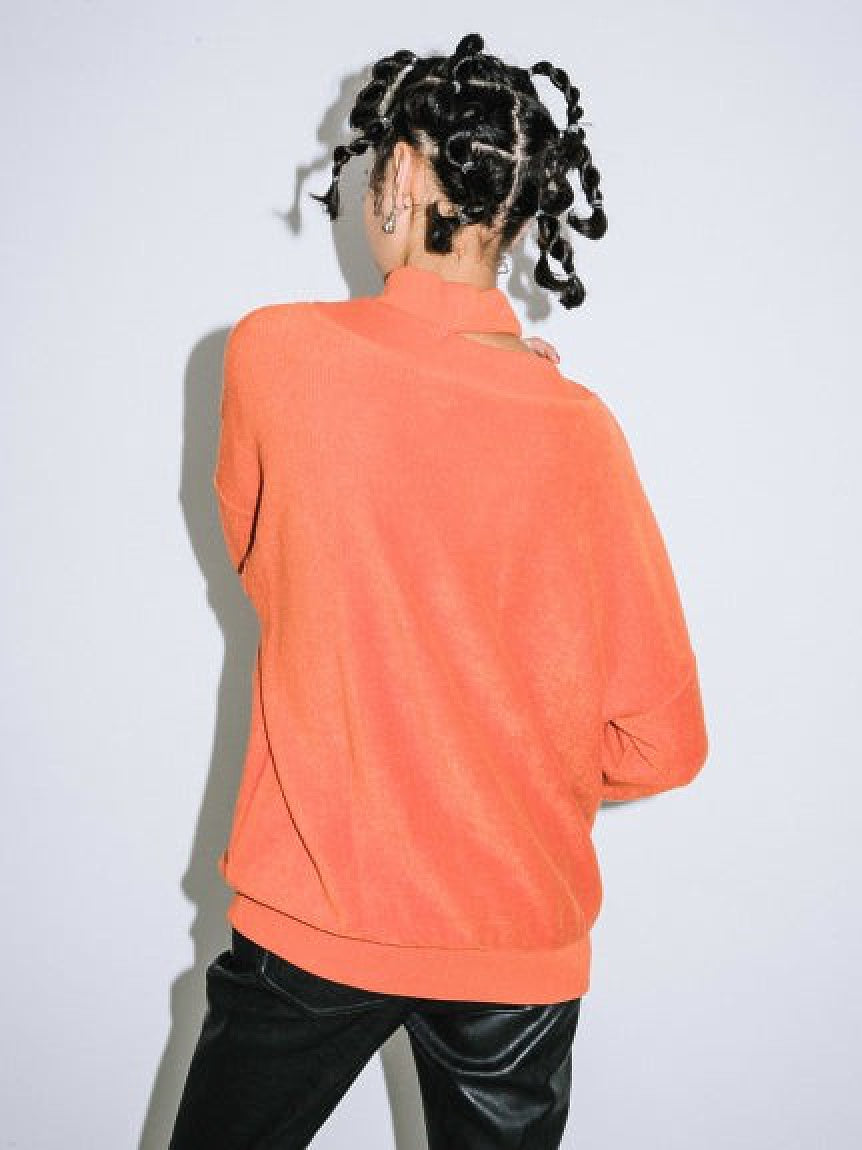 DISTRESSED COLLAR TOP X-girl