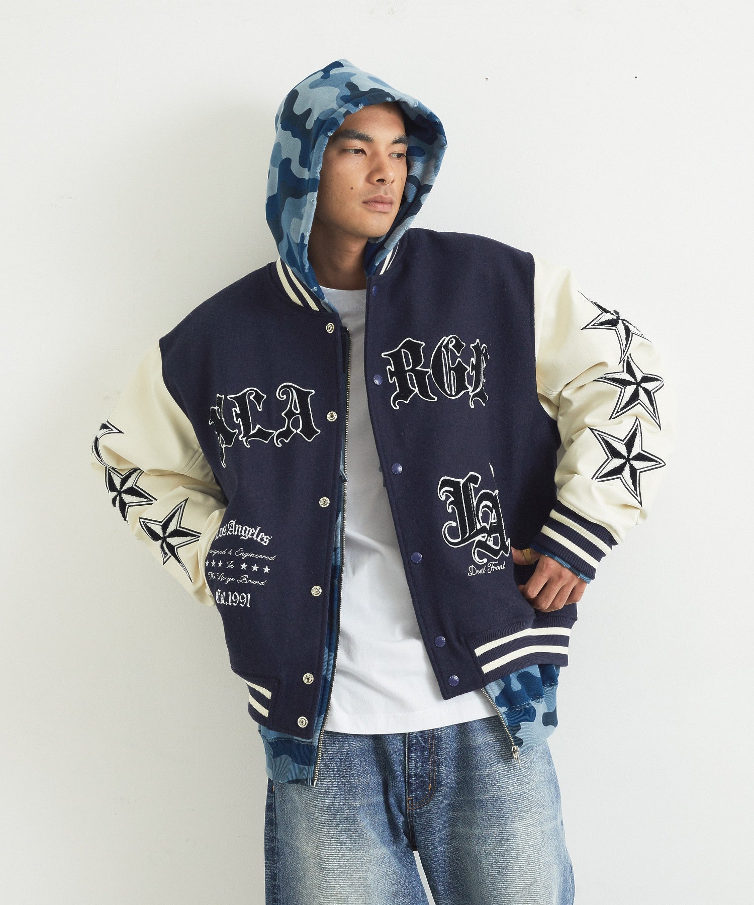 DAMAGED ZIP HOODED SWEATSHIRT