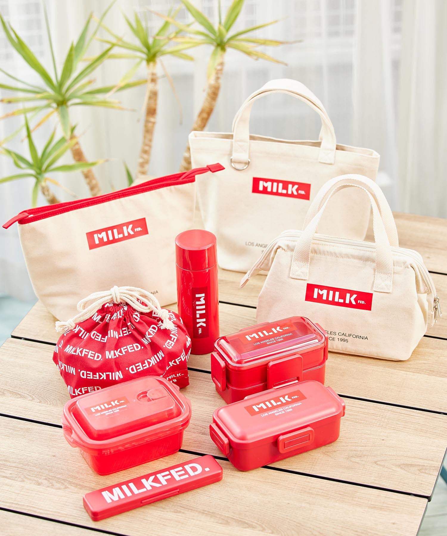 LIFE STYLE｜LOGO TOW TIERED LUNCH BOX RED MILKFED.