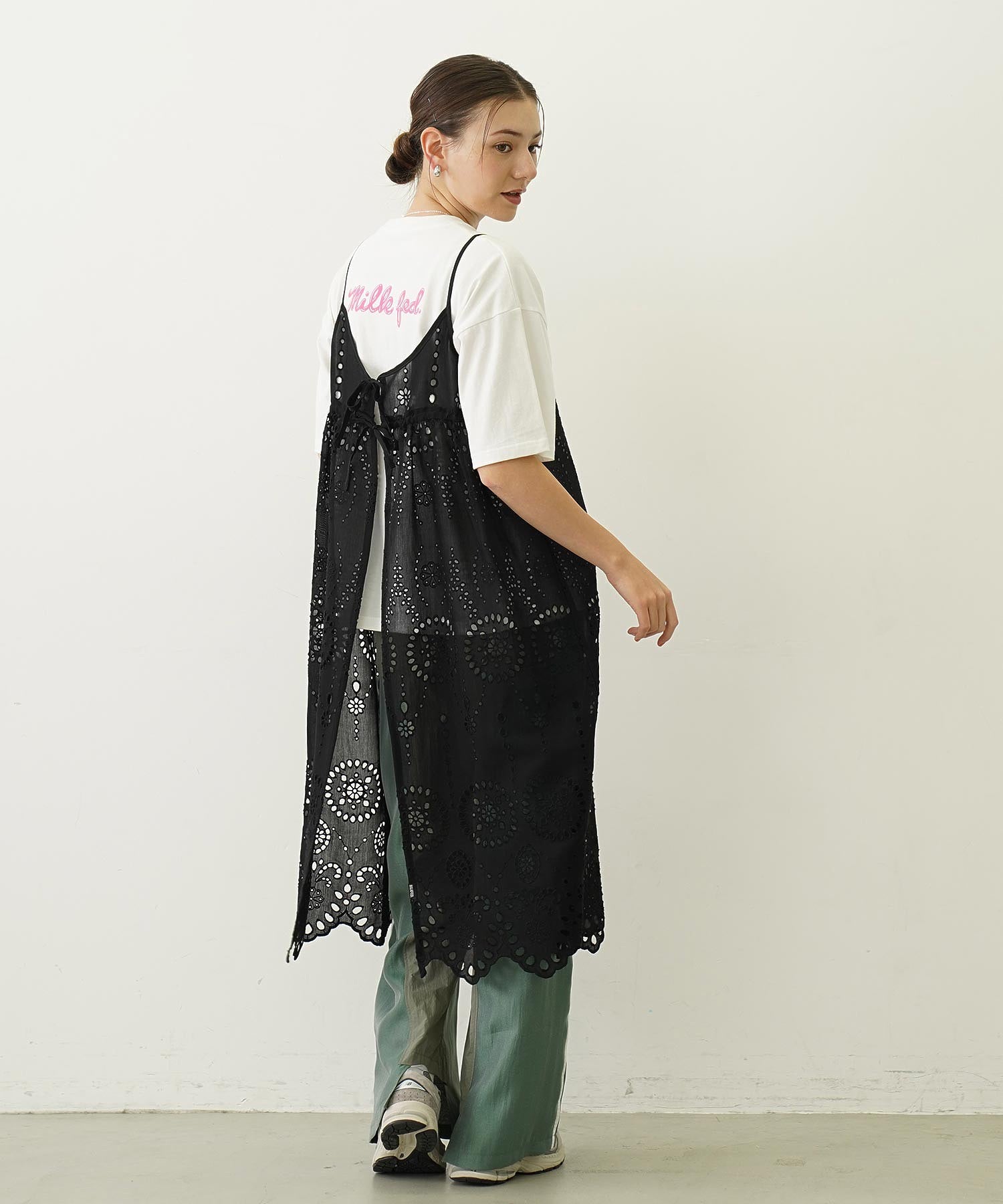 CUTWORK CAMISOLE DRESS