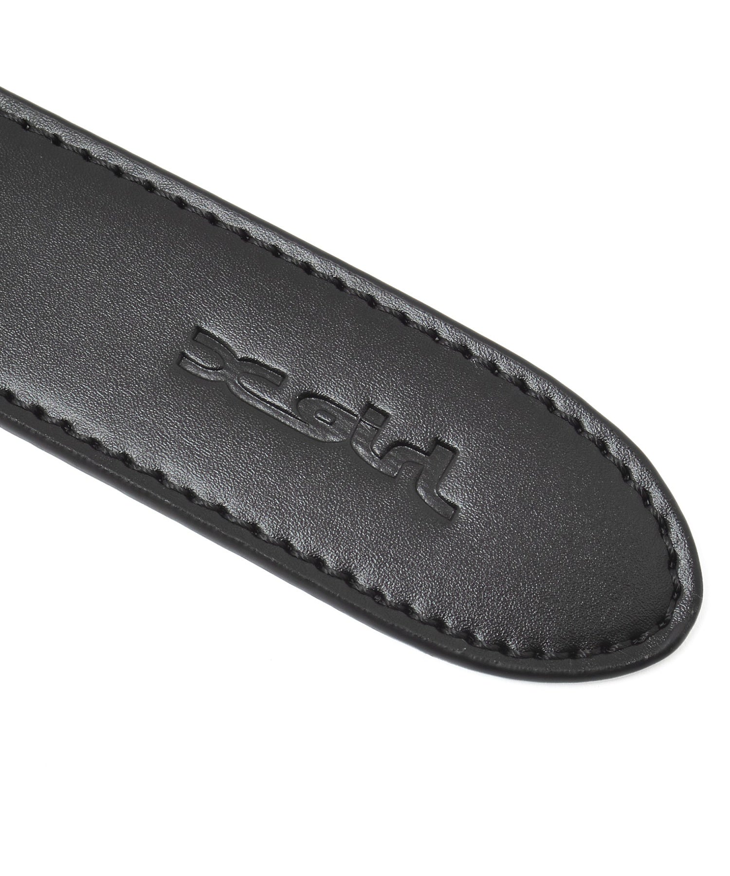 OVAL LOGO CLASP FAUX LEATHER BELT