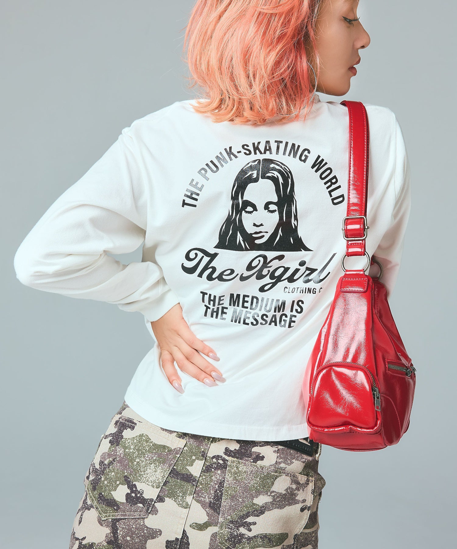 DOUBLE ZIP FAUX LEATHER BAG