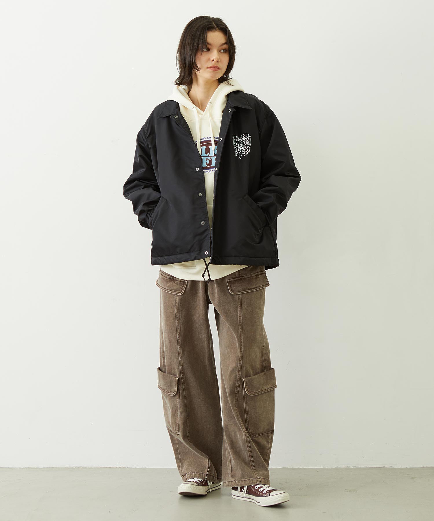 OVAL LOGO WIDE HOODIE SWEAT