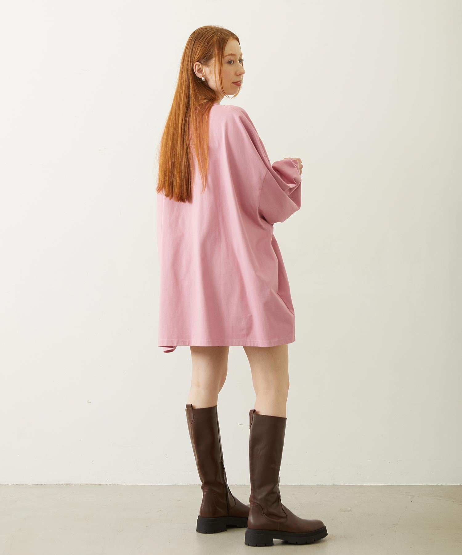 HENLEY NECK BIG L/S TOP