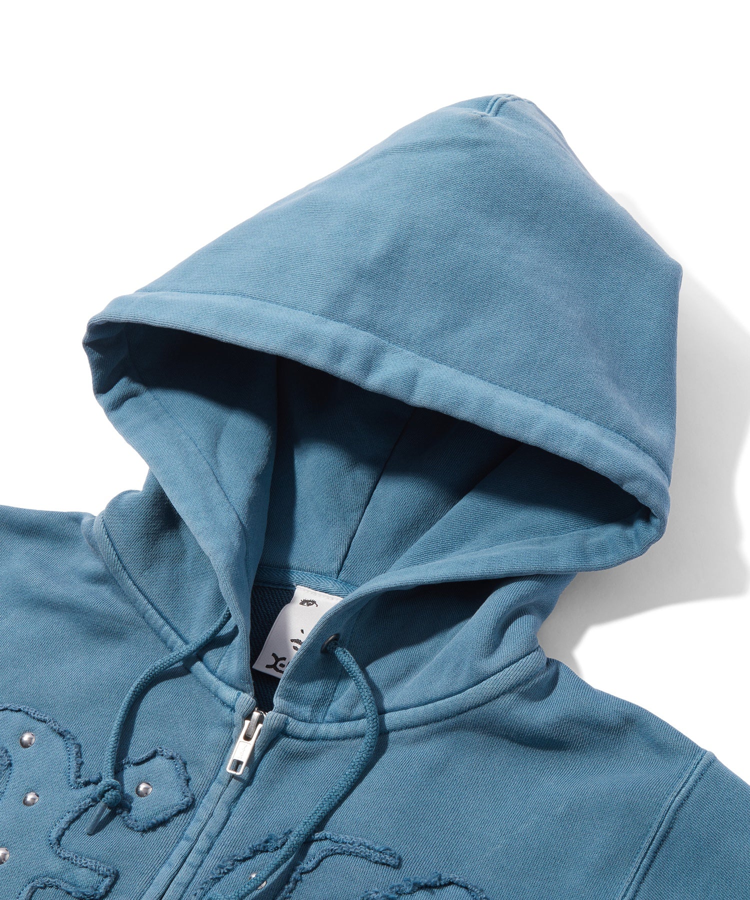STUDDED XG LOGO ZIP UP SWEAT COMPACT HOODIE