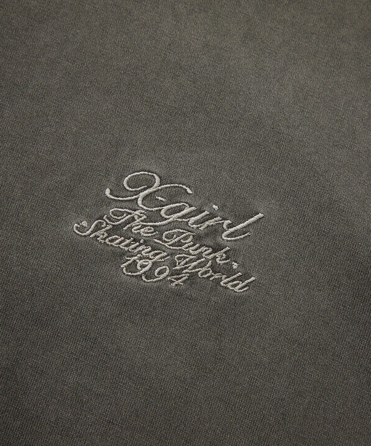CURSIVE LOGO AND FACE FADED L/S TEE
