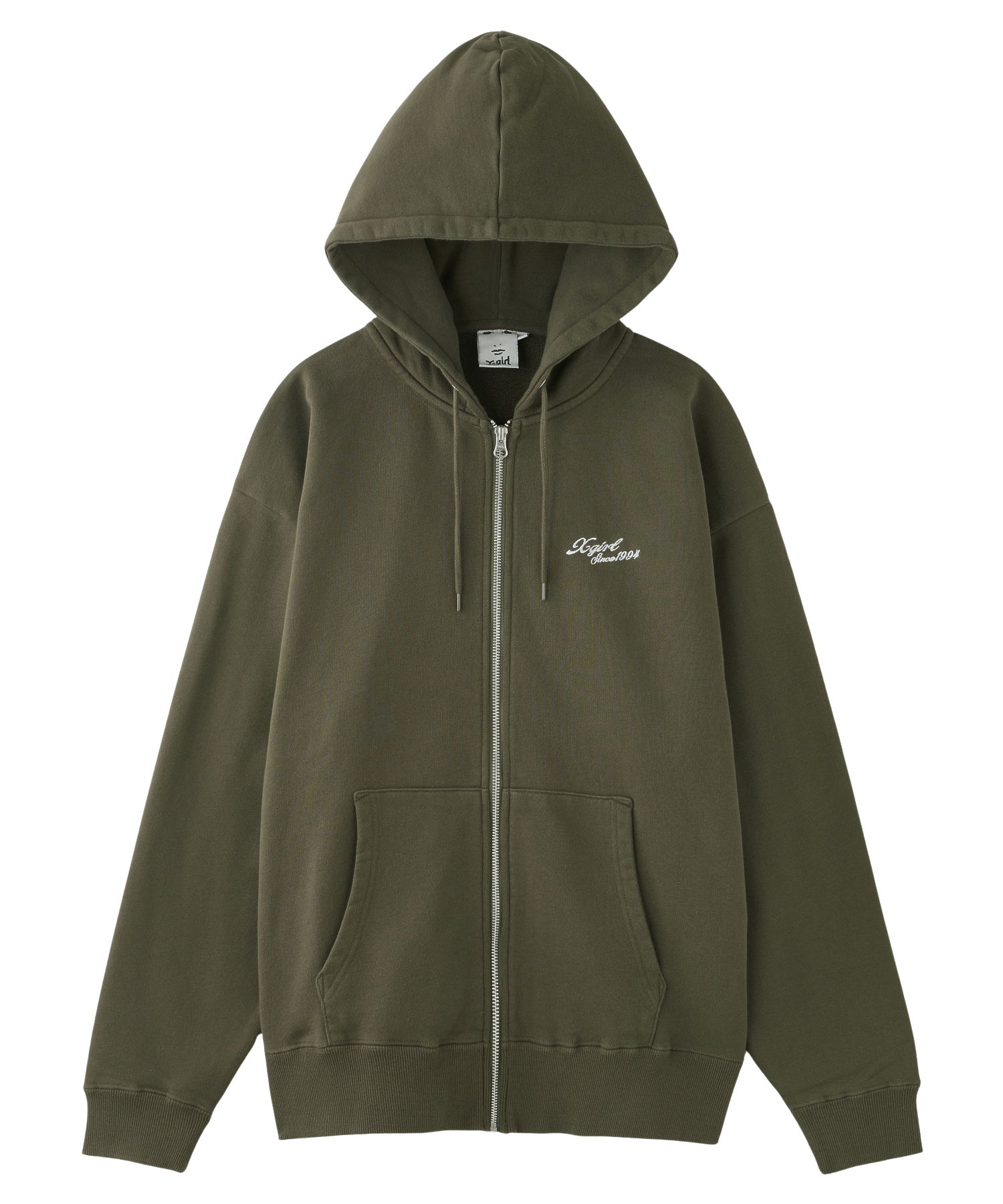 FACE BOX PATCH ZIP UP SWEAT HOODIE