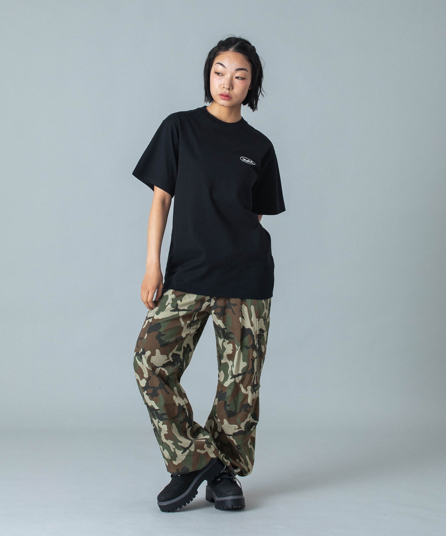 WAIST RIB EASY PANTS
