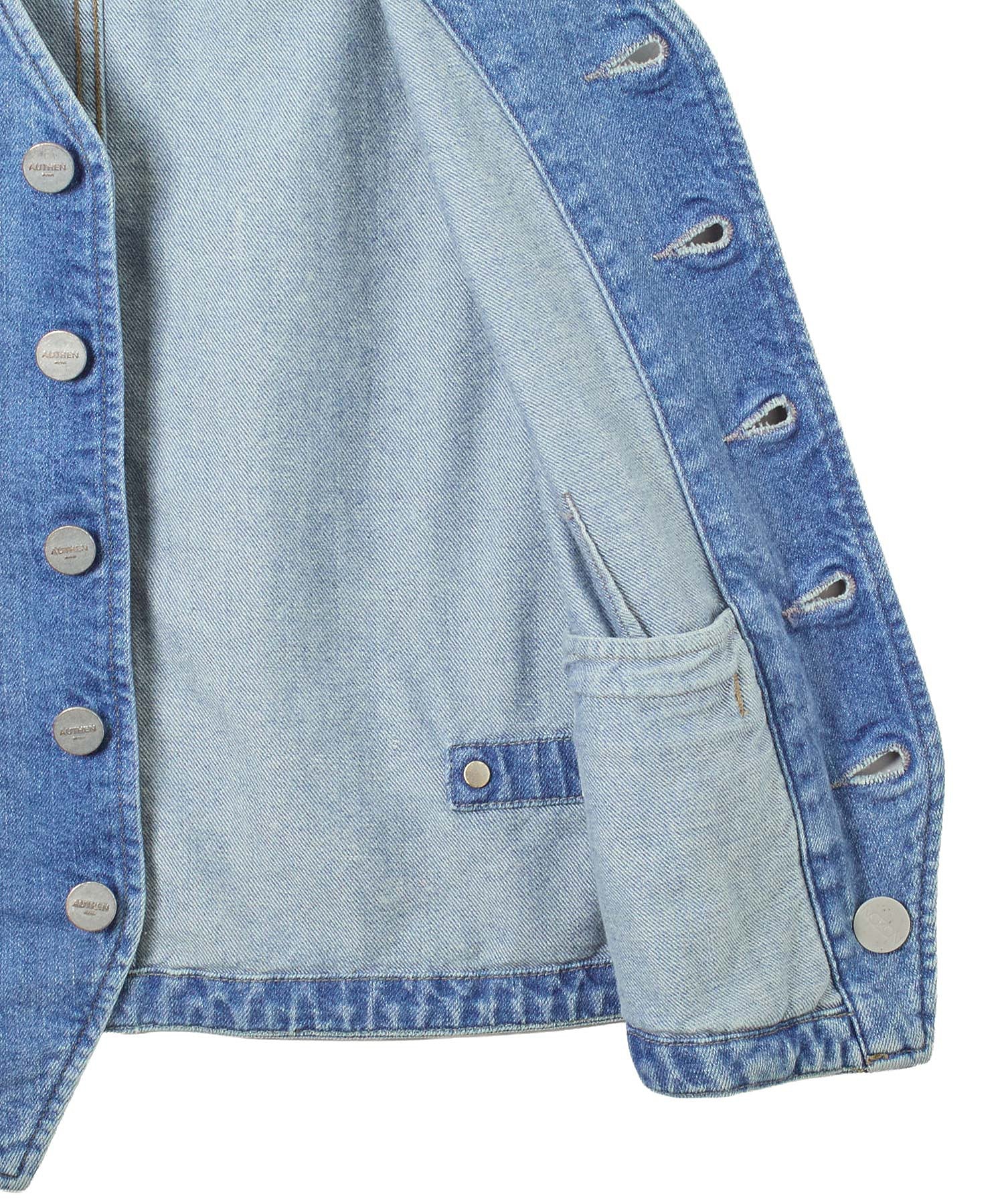 AUTHEN/SLIKNIZED DENIM VEST