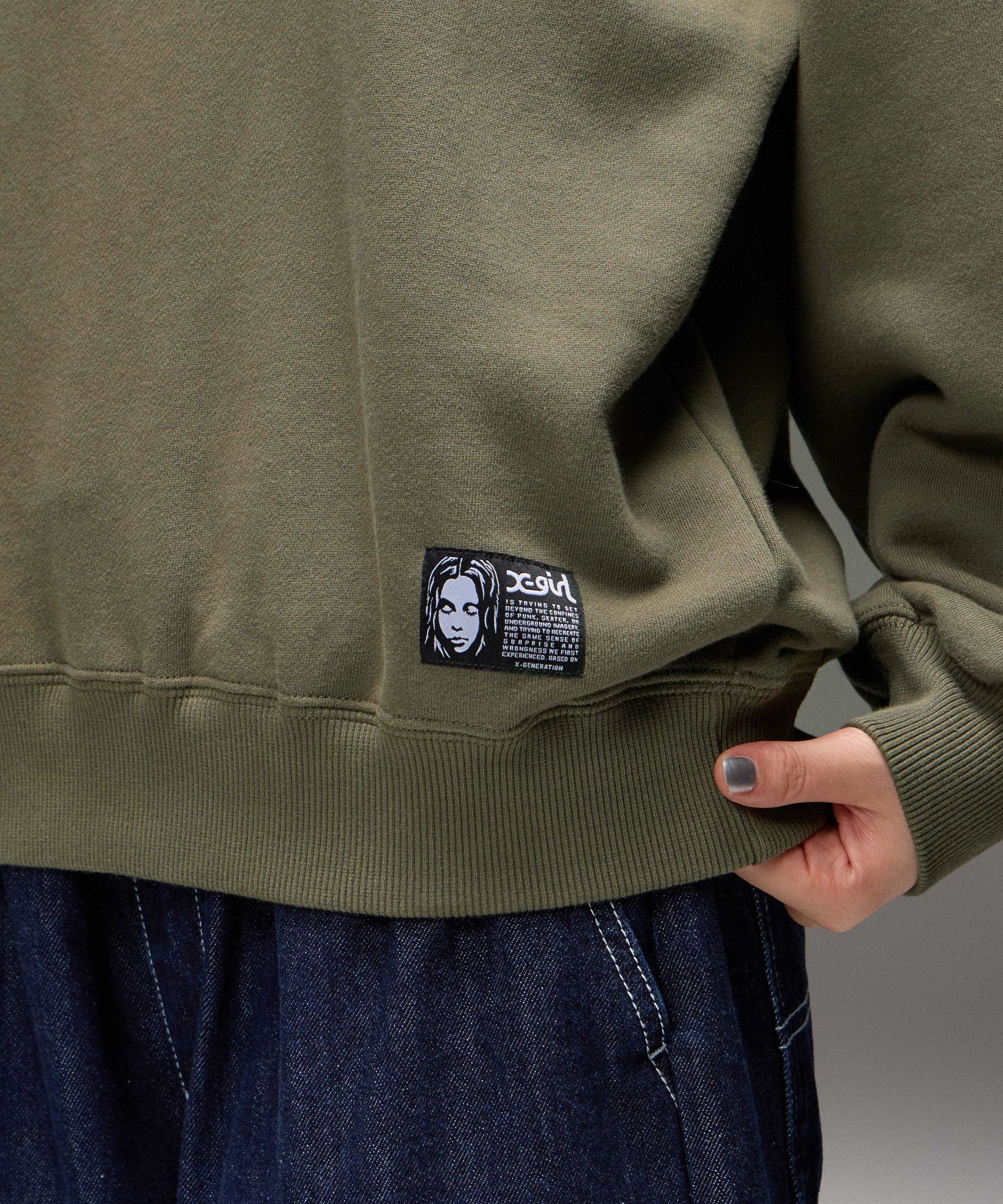 FACE LABEL PATCH SWEATSHIRT