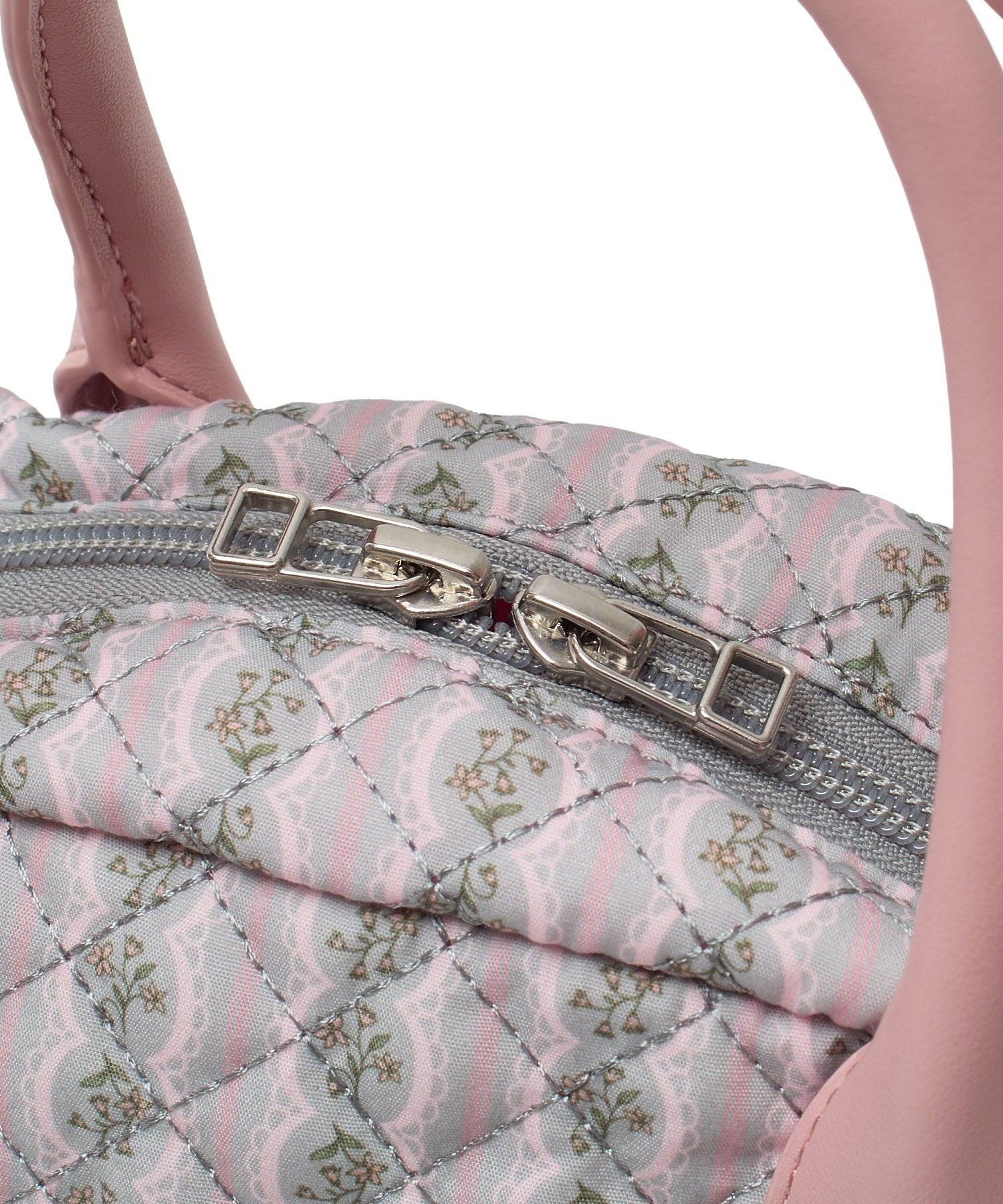 STRIPED FLOWER QUILTED BAG