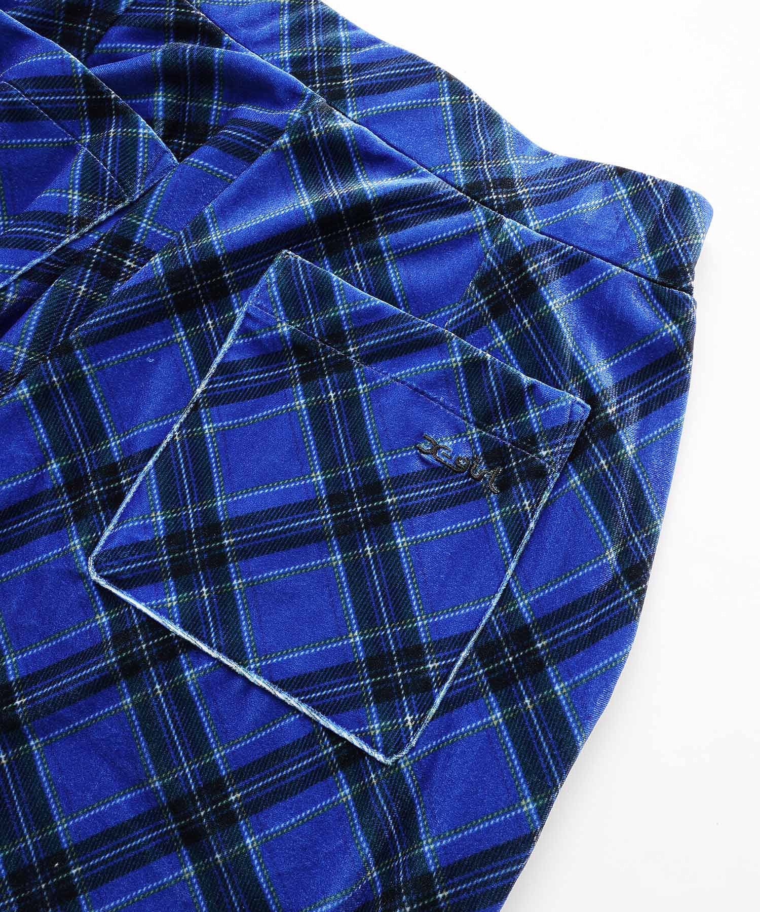 TARTAN PLAID FLARE PANTS X-girl