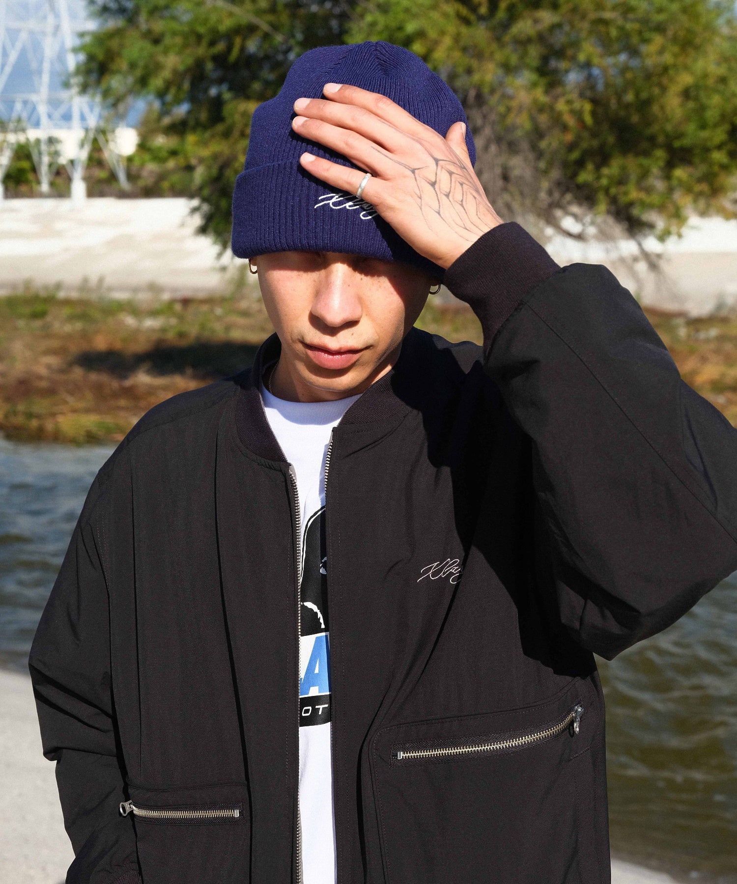 EMBROIDERED LOGO CUFF BEANIE