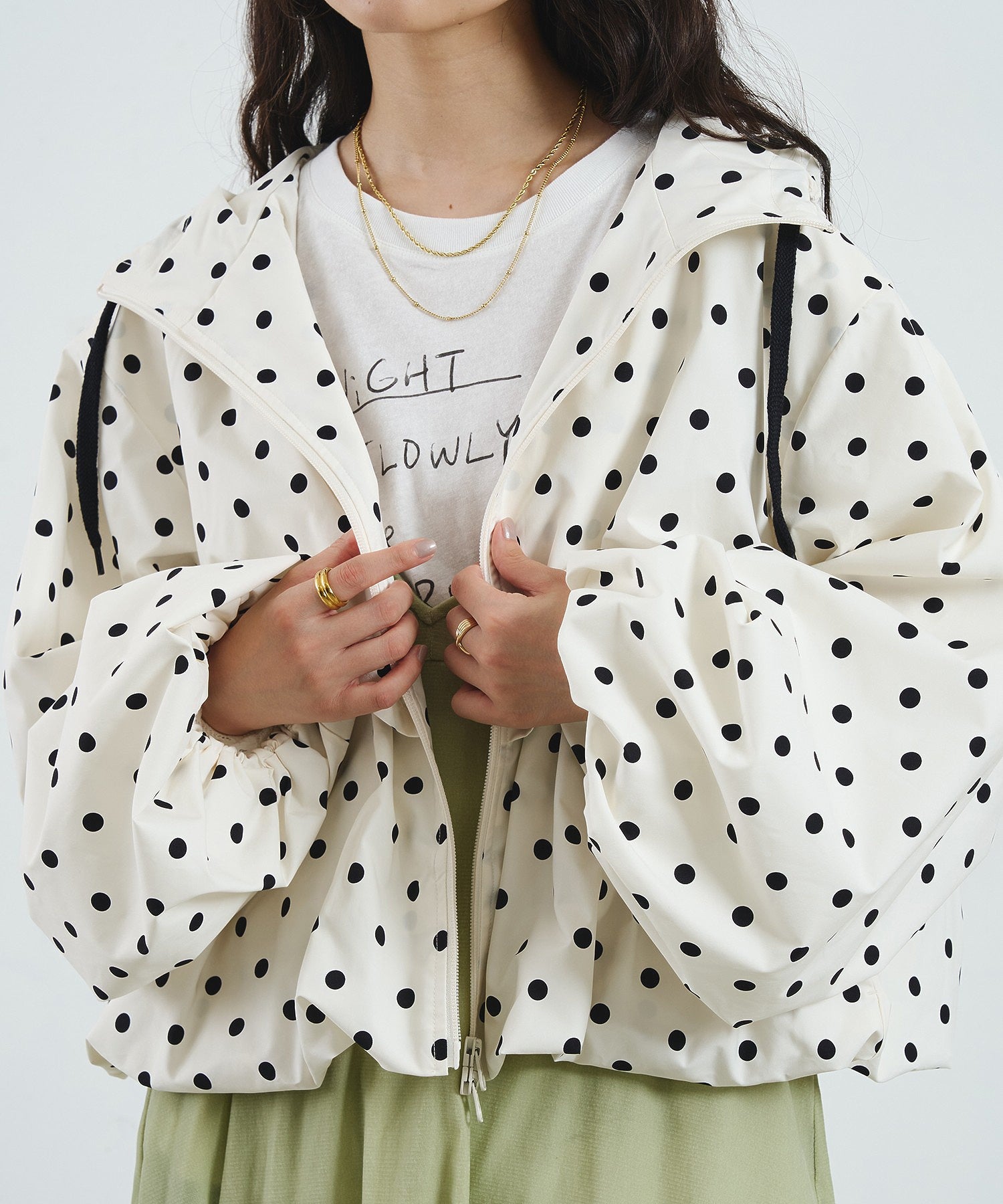 POLKA DOT PUFF BLOUSON