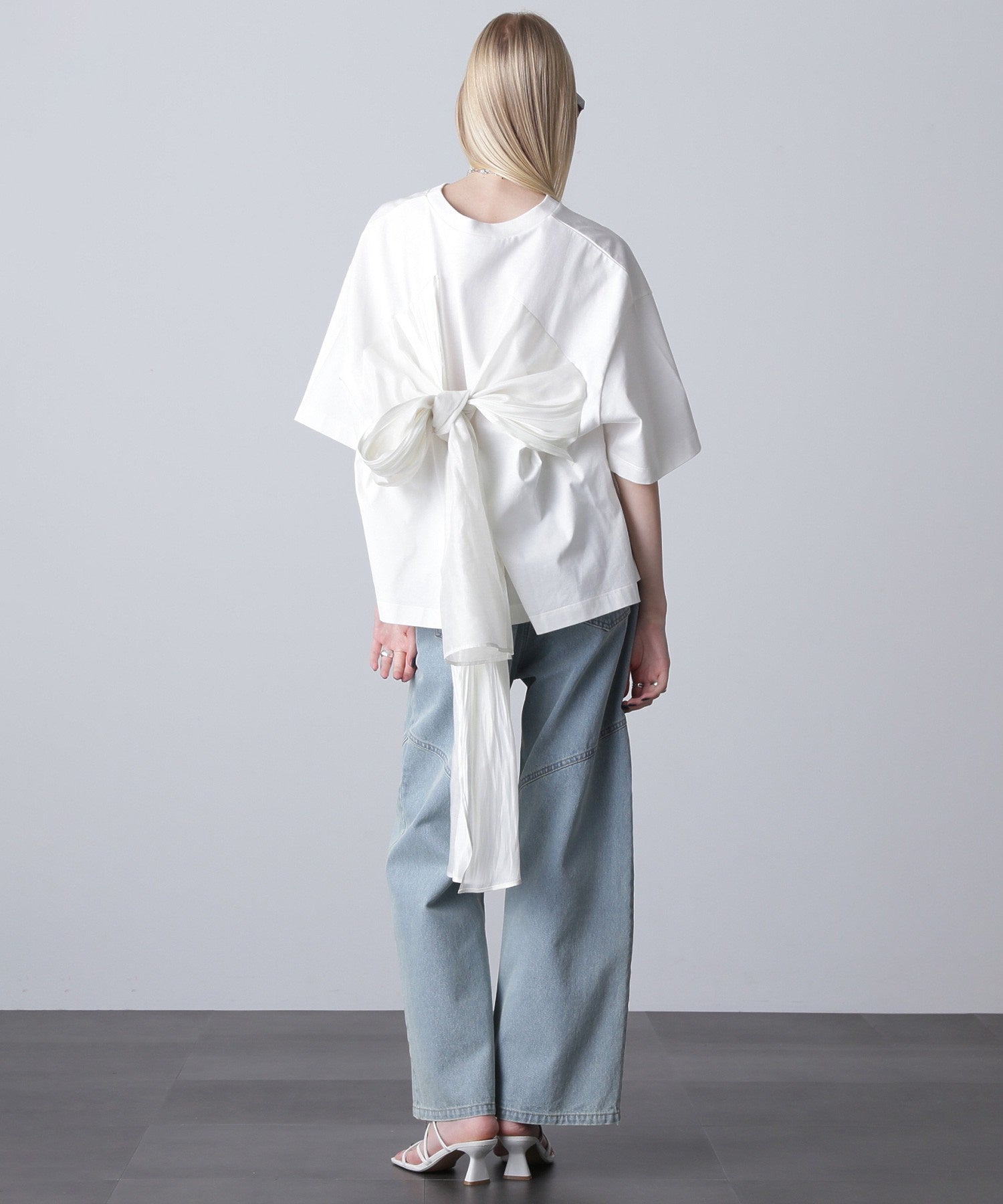 mici/BACK RIBBON S/S TEE