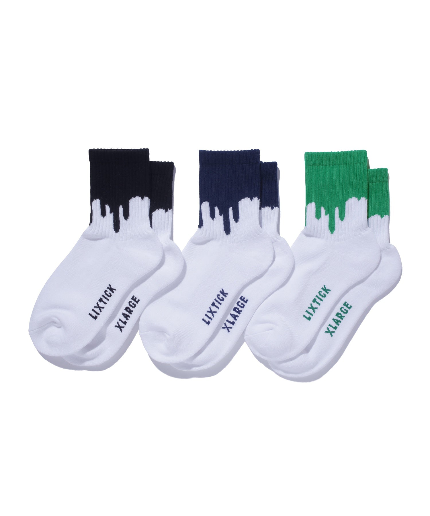 XLARGE×LIXTICK DRIP SOCKS 3PACK