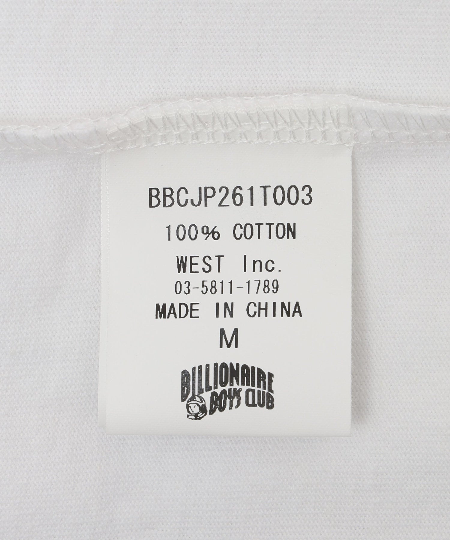 BILLIONAIRE BOYS CLUB/ビリオネア・ボーイズ・クラブ/COTTO T BBC BBCJP261T003