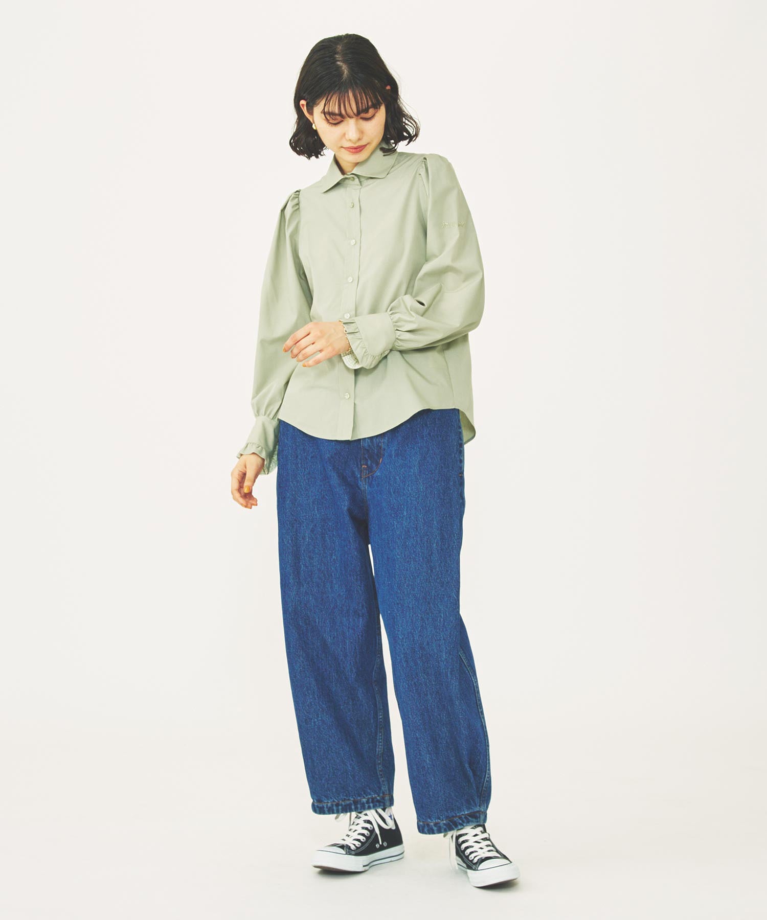 WIDE LEG BAGGY DENIM PANTS