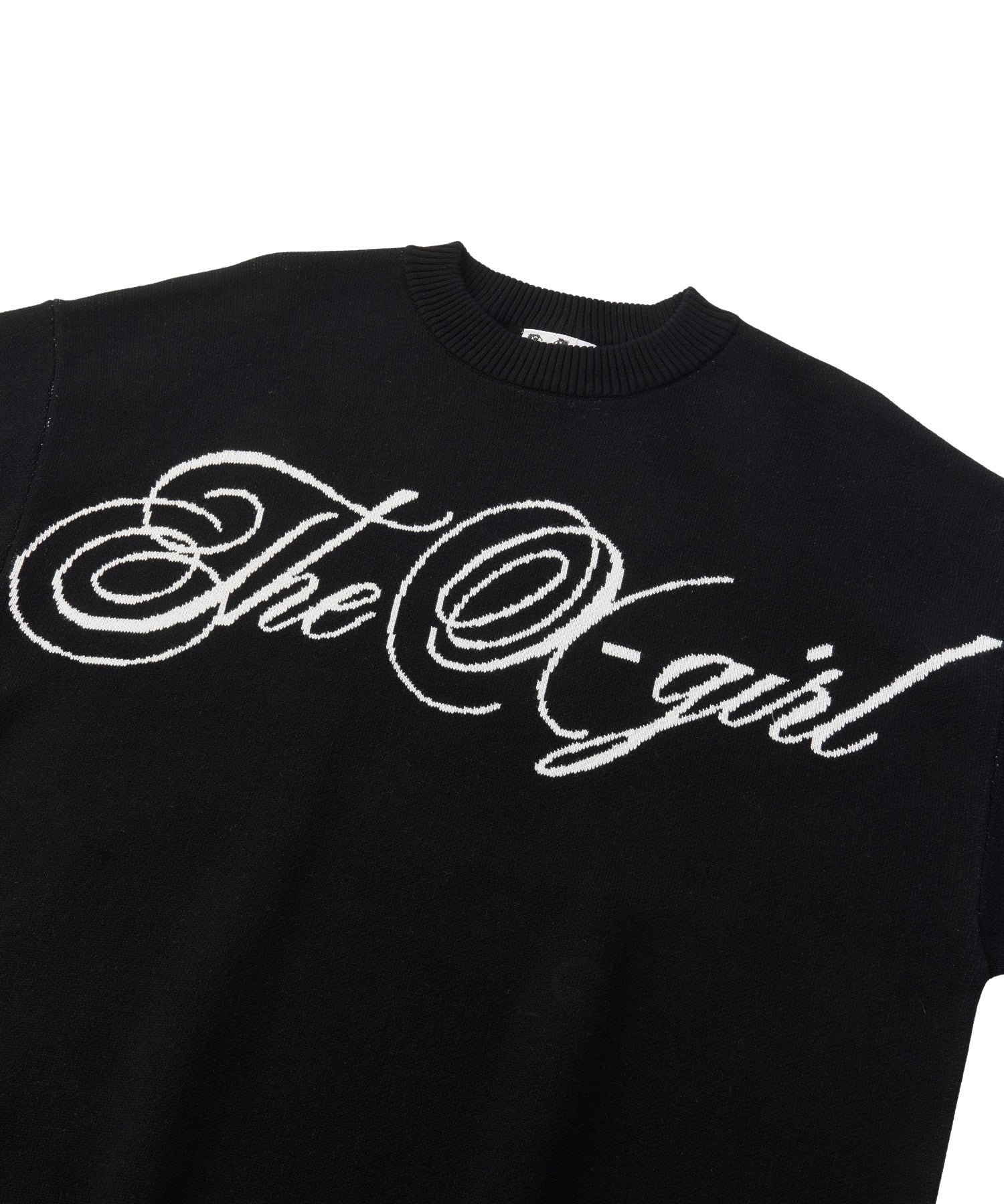 SCRIPT LOGO JACQUARD KNIT TOP