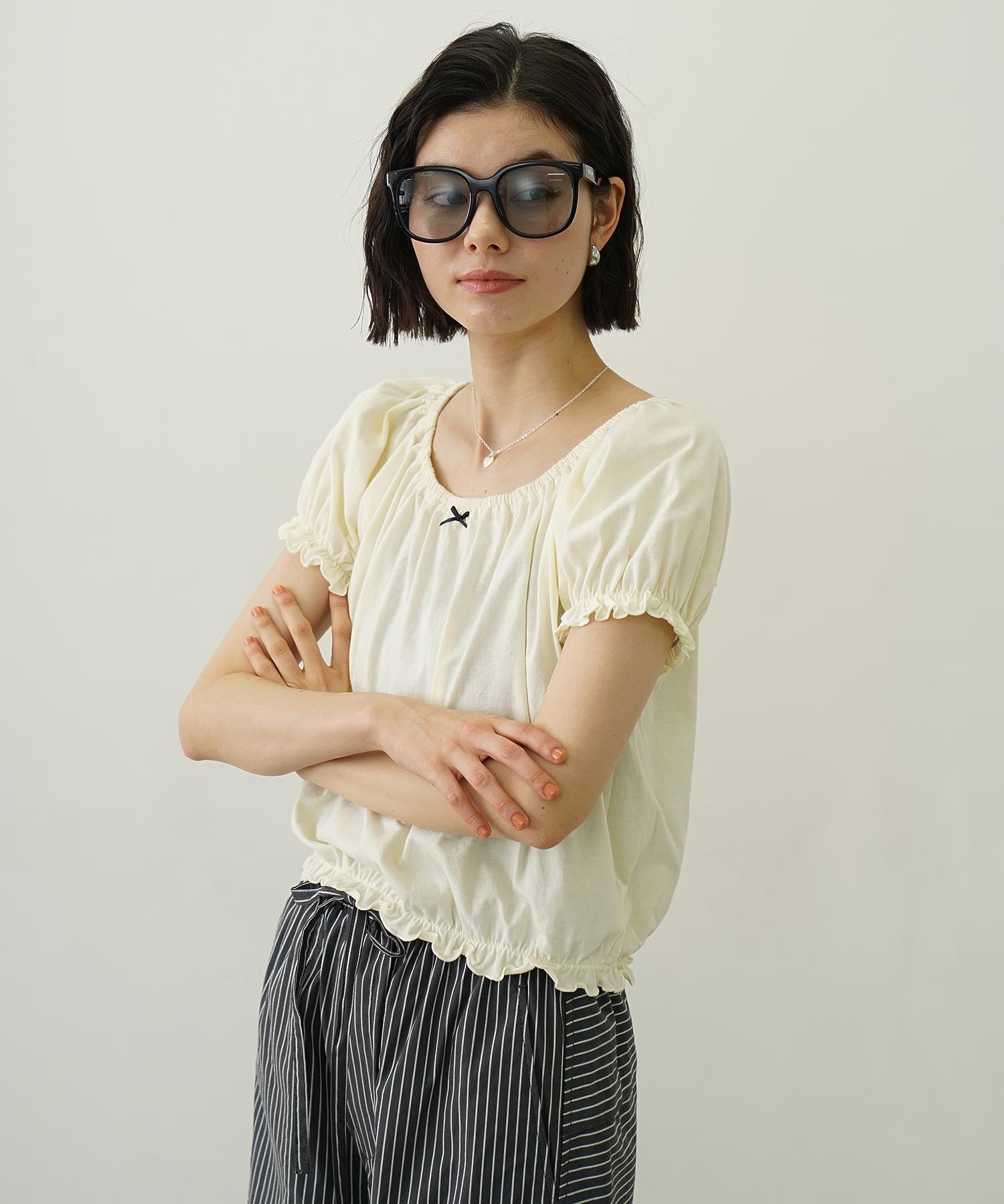 MILKFED. LOGO BIG SQUARE SUNGLASSES