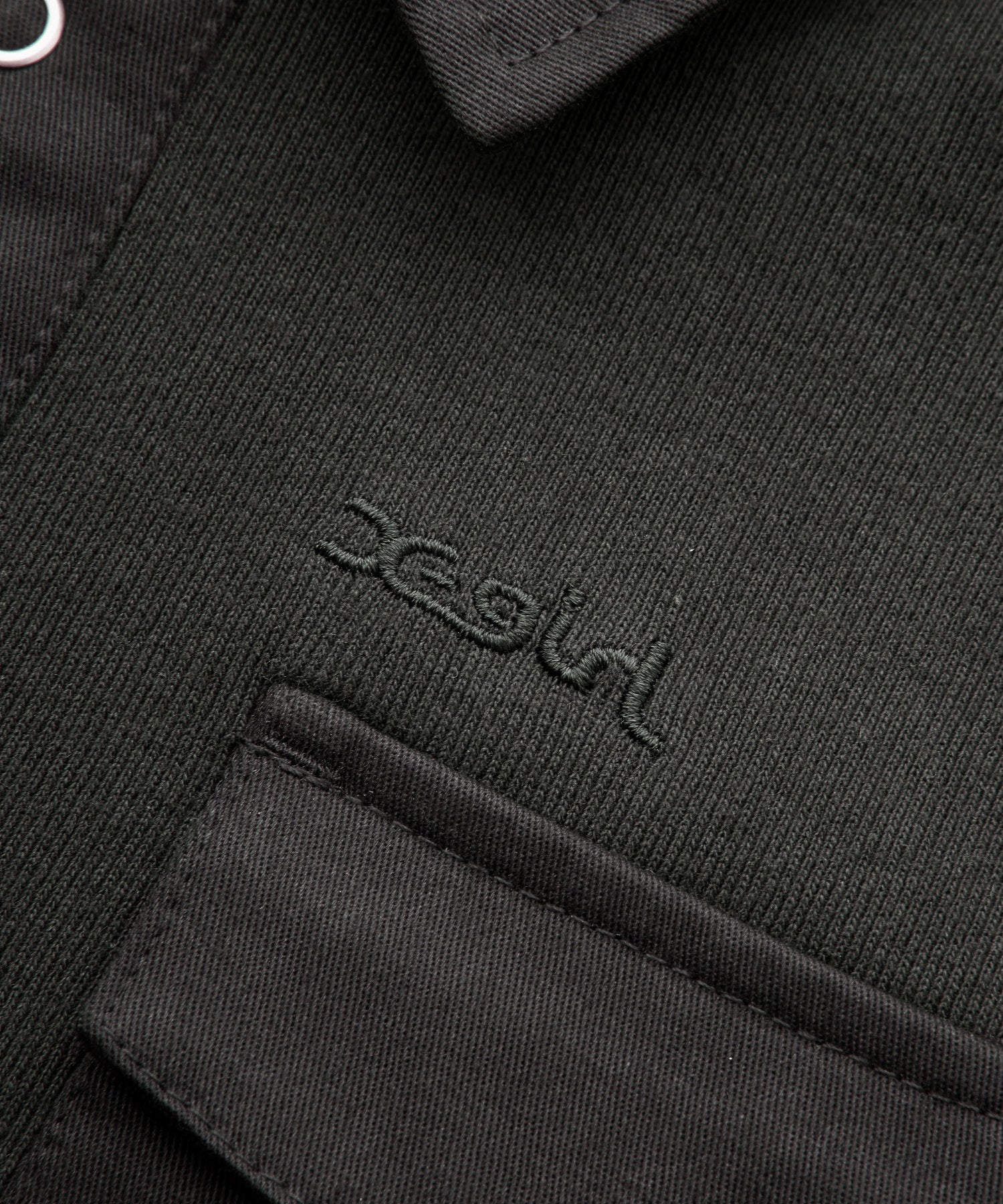 WOVEN MIX POLO TOP