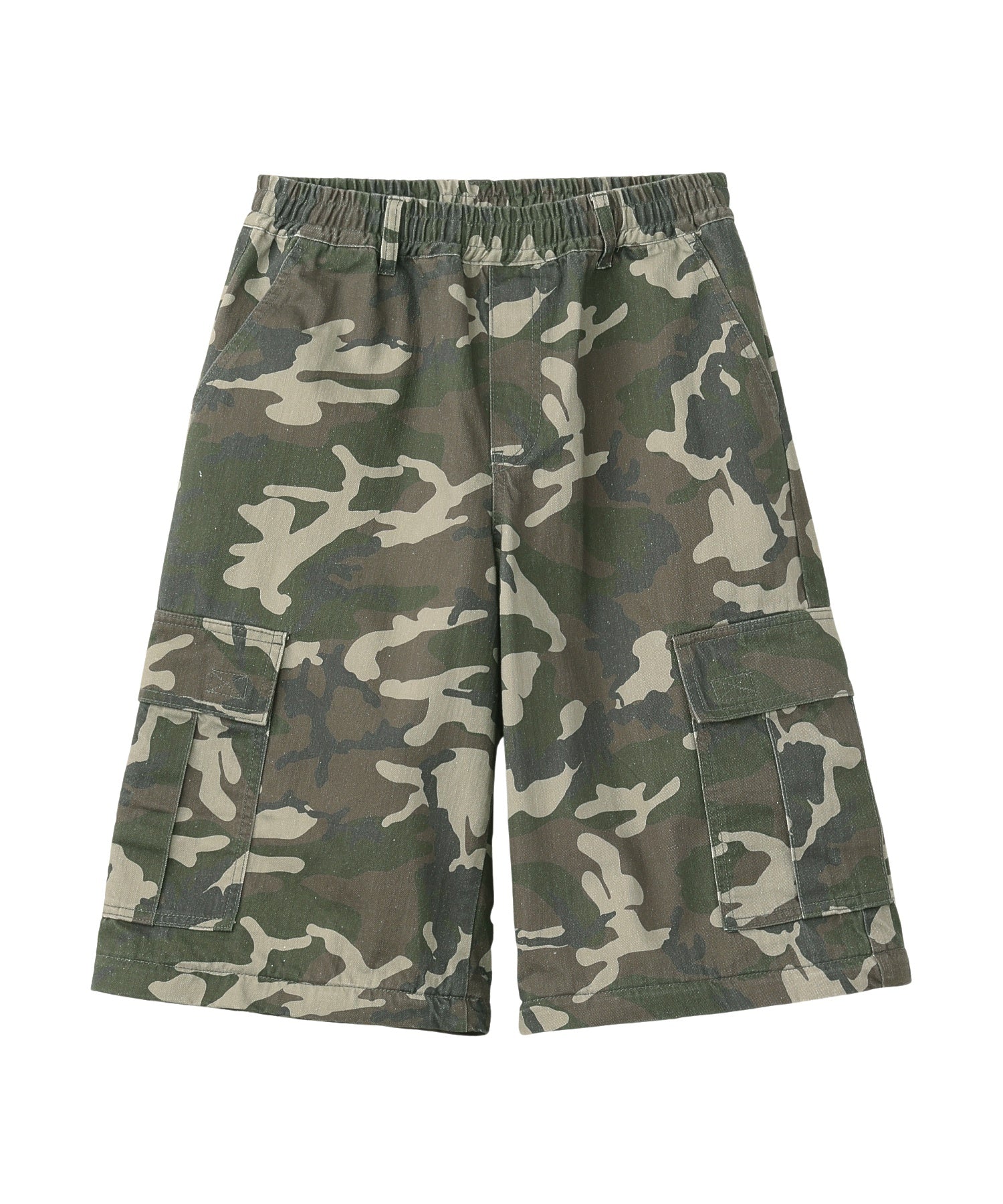 WASHED 2WAY WIDE LEG CARGO PANTS