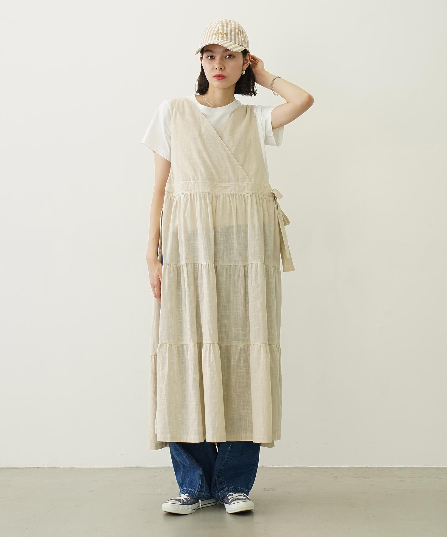 APRON TIERED DRESS