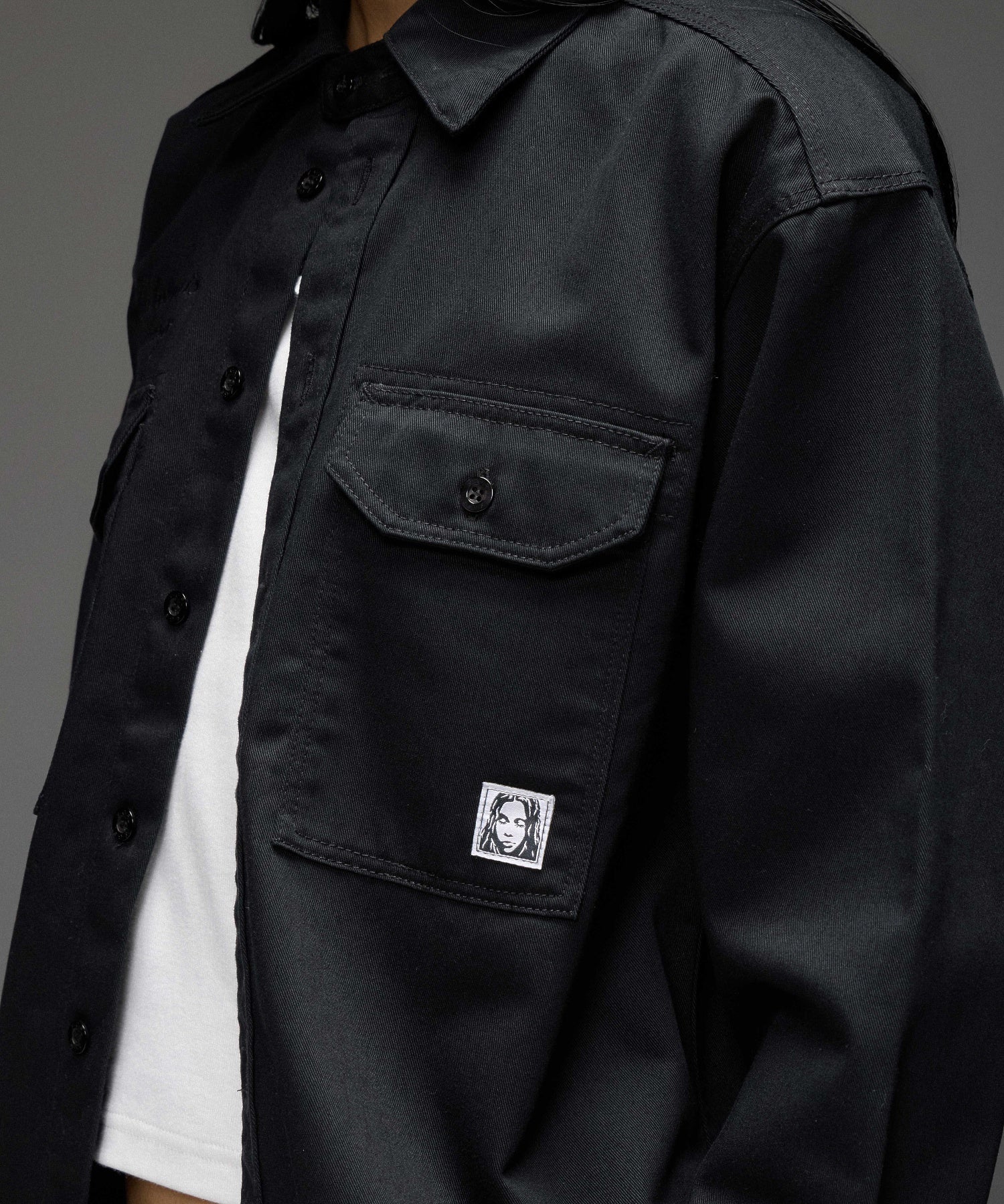 FACE LABEL WORK L/S SHIRT