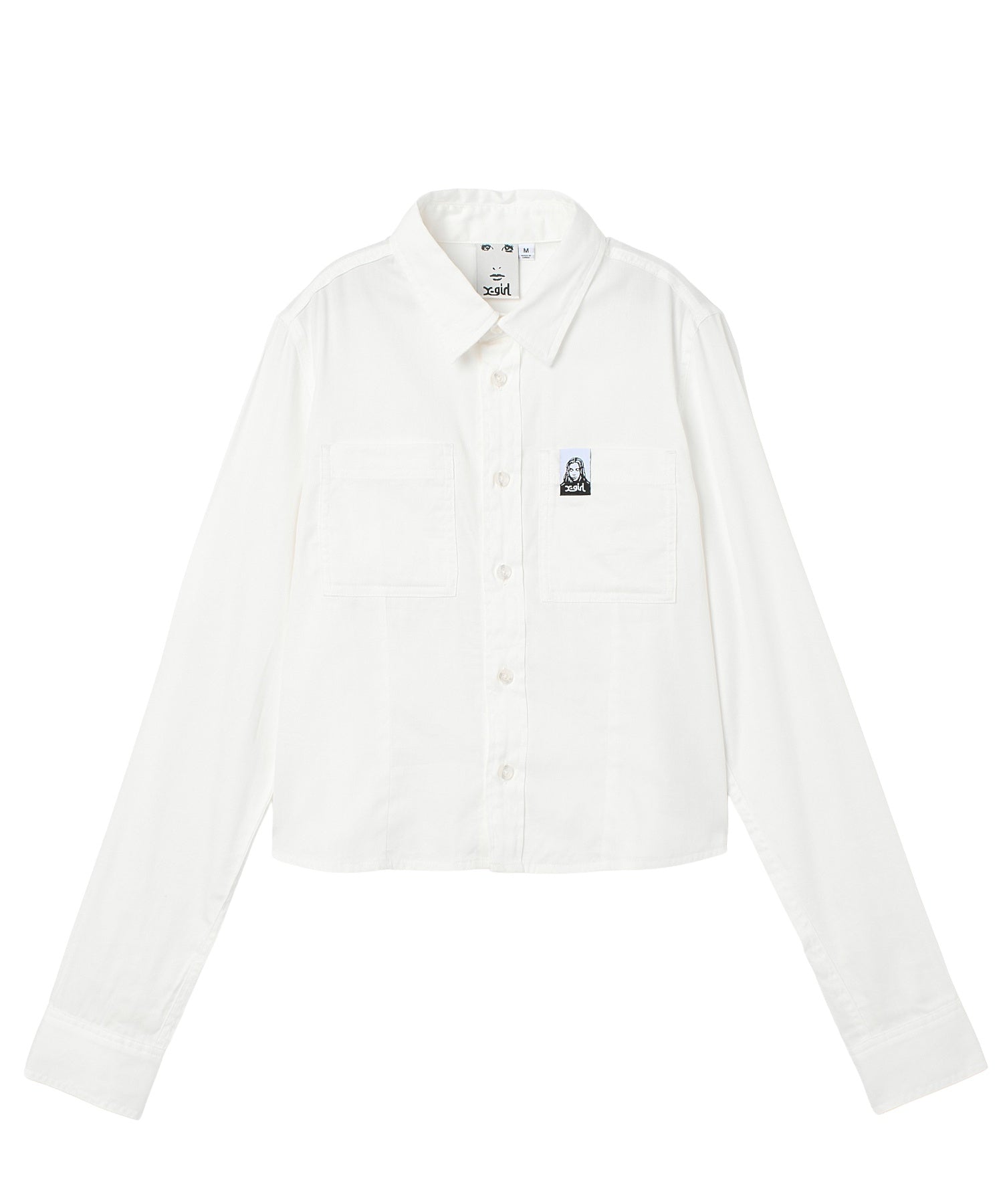 FACE LABEL L/S COMPACT SHIRT