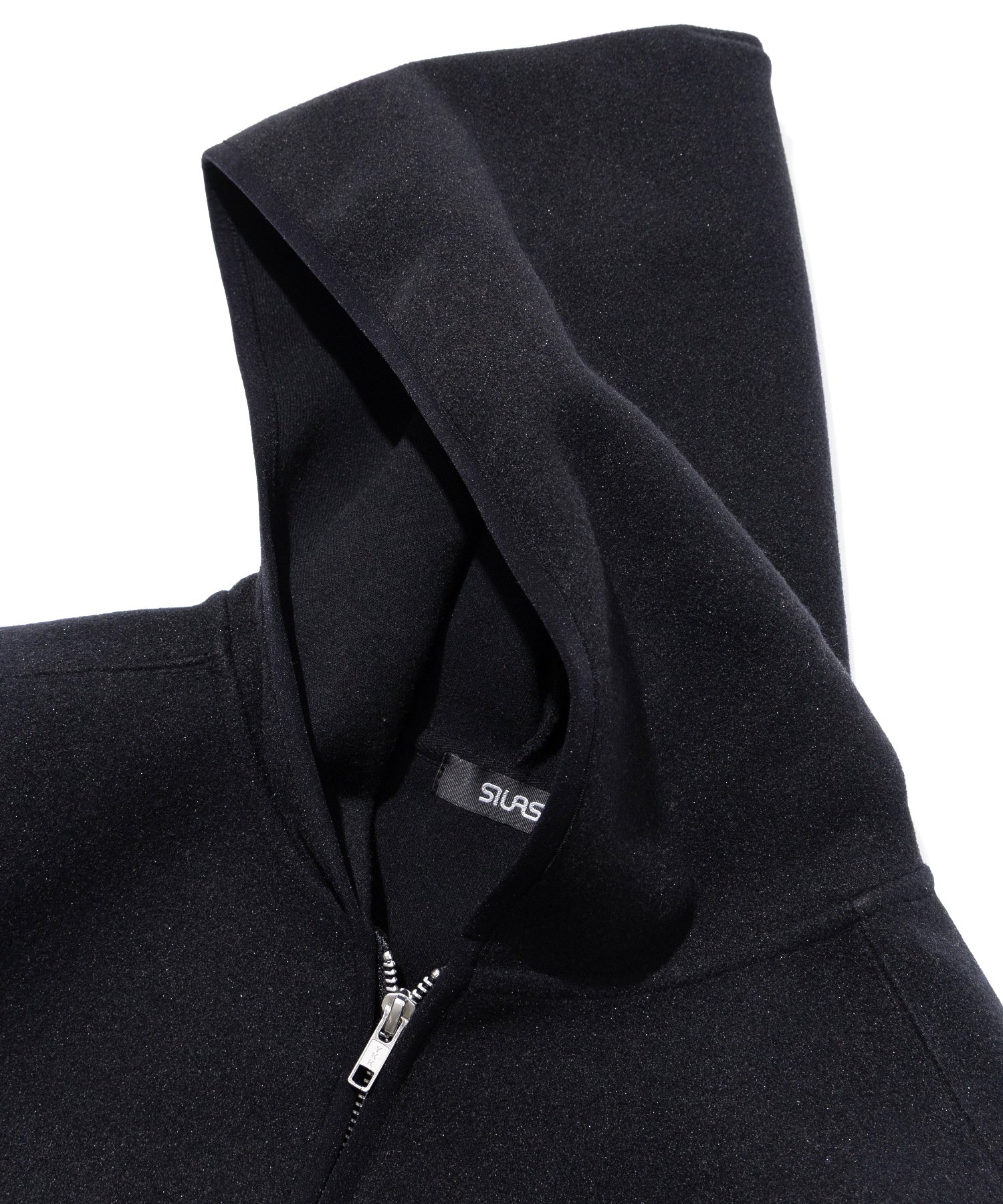 ELBOW PATCH ZIP OPEN SWEATSHIRT