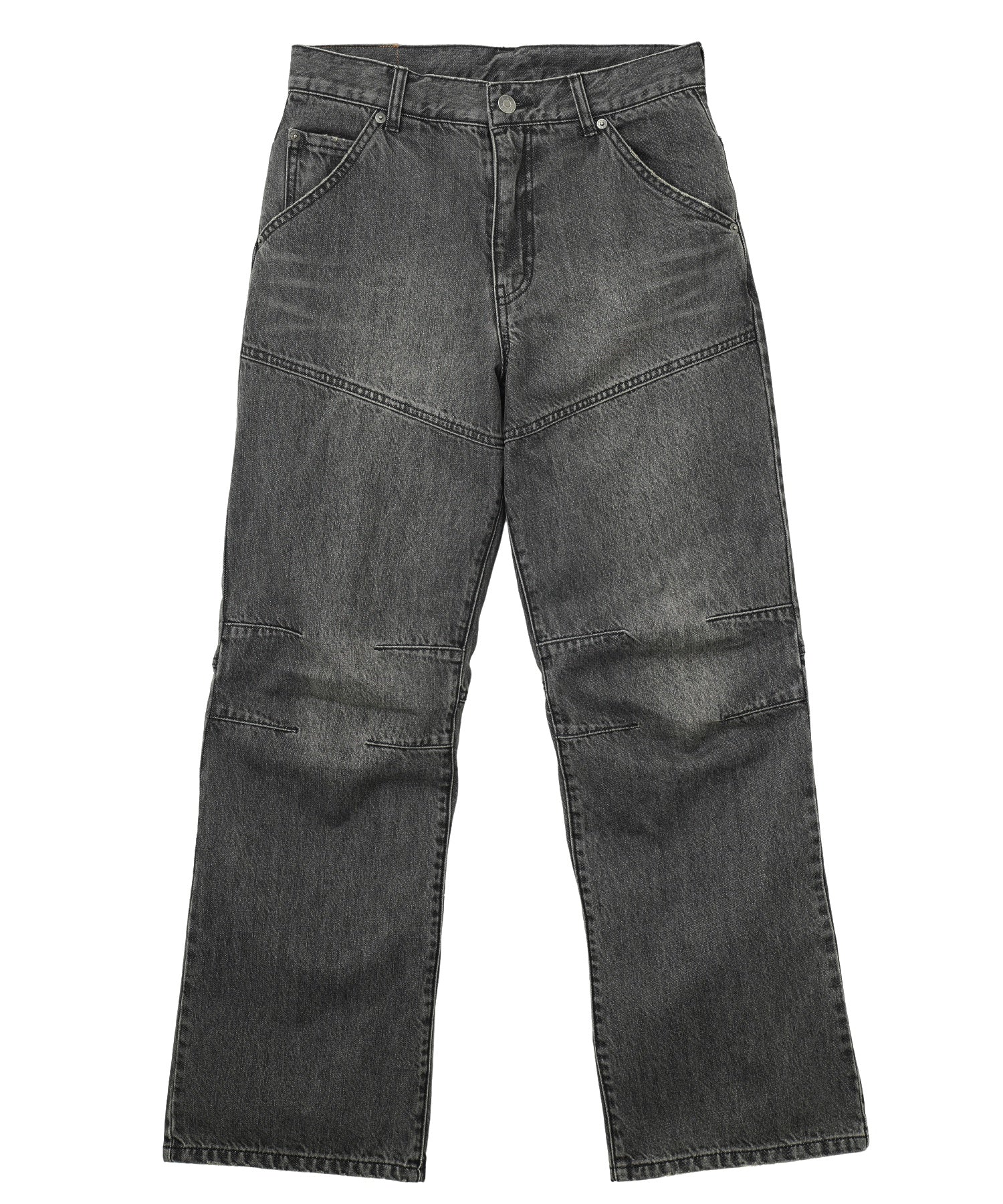 PANELED DENIM PANTS
