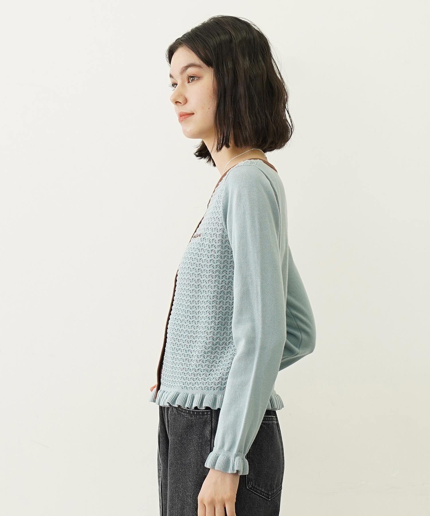 FRILL KNIT CARDIGAN